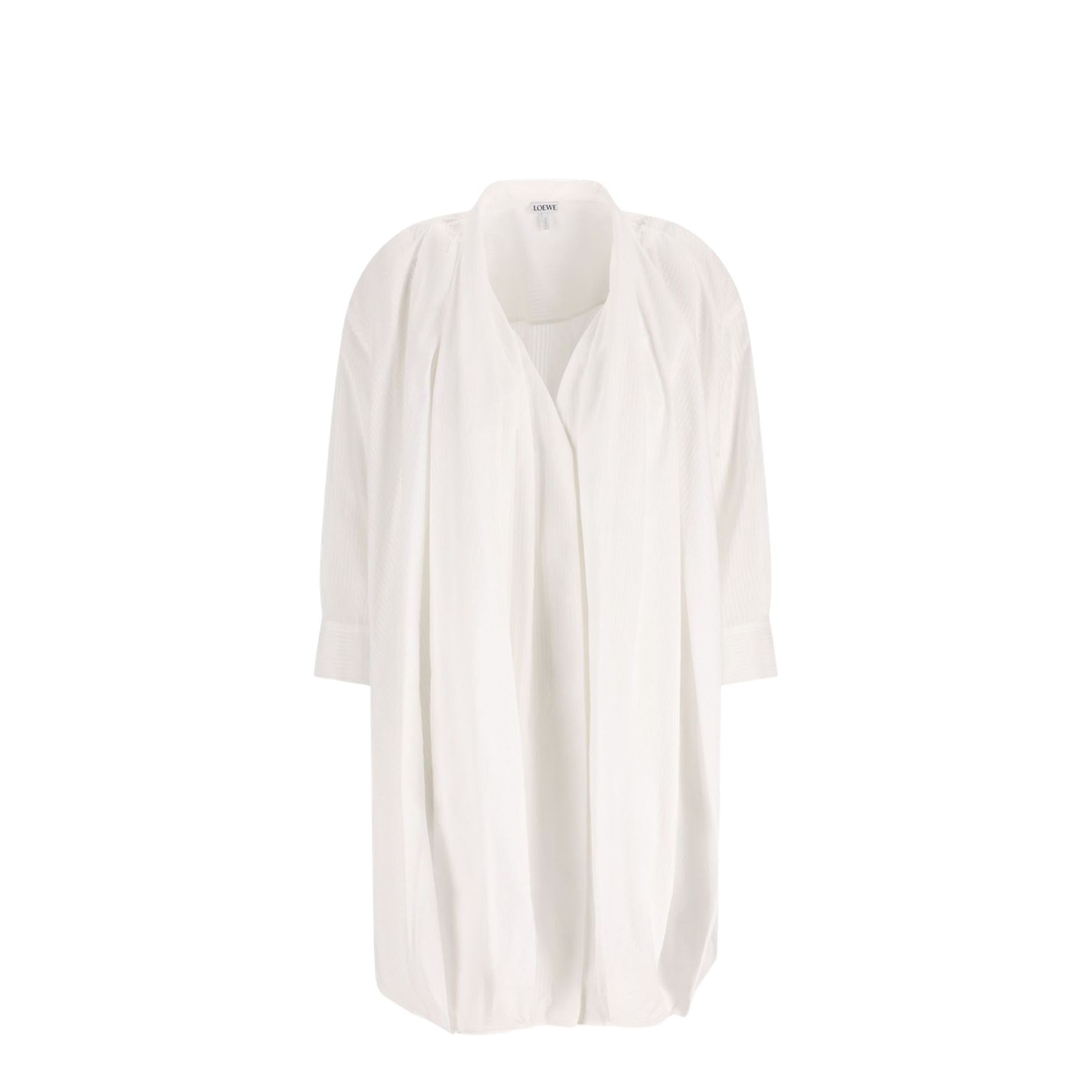 Draped Cotton Dress - Image 1