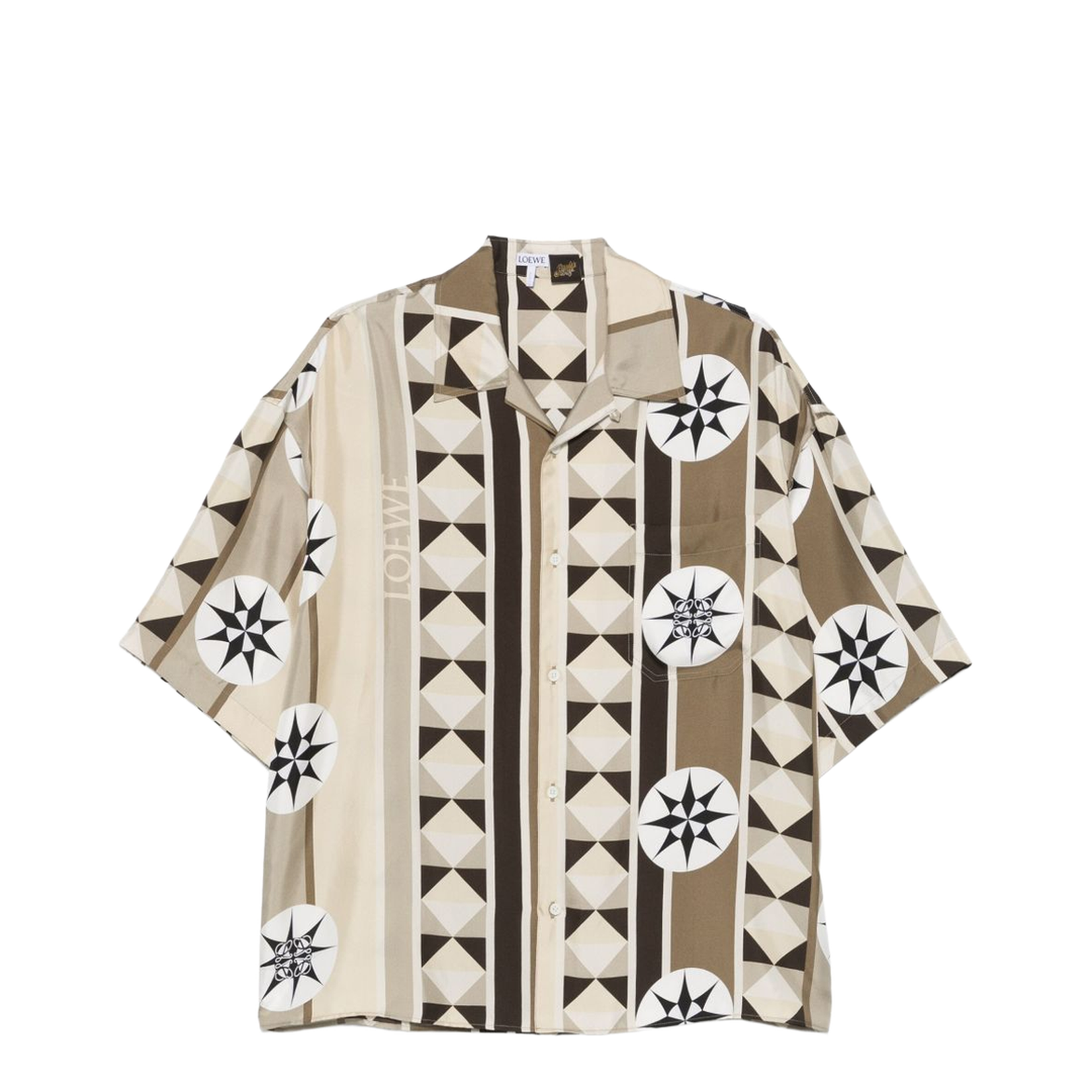 Short Sleeve Shirt in Silk Multicolor - Image 1