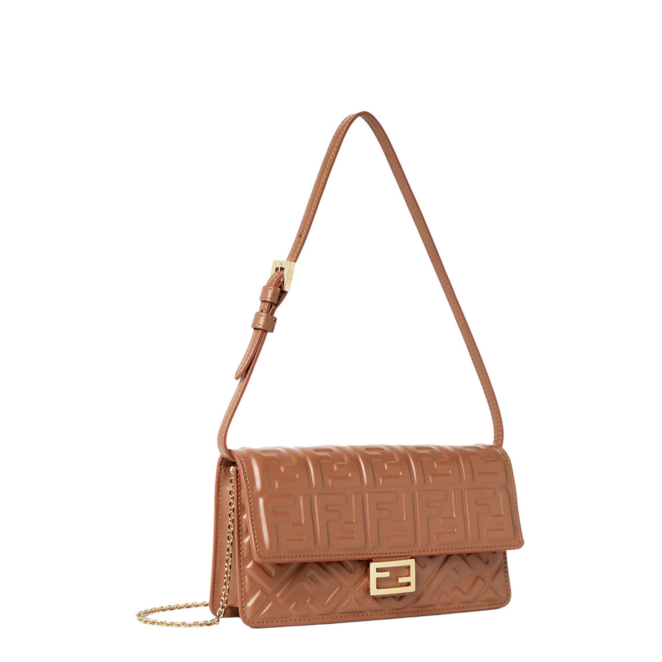 Wallet on Chain Baguette in Nappa Leather with FF Motif - Image 3