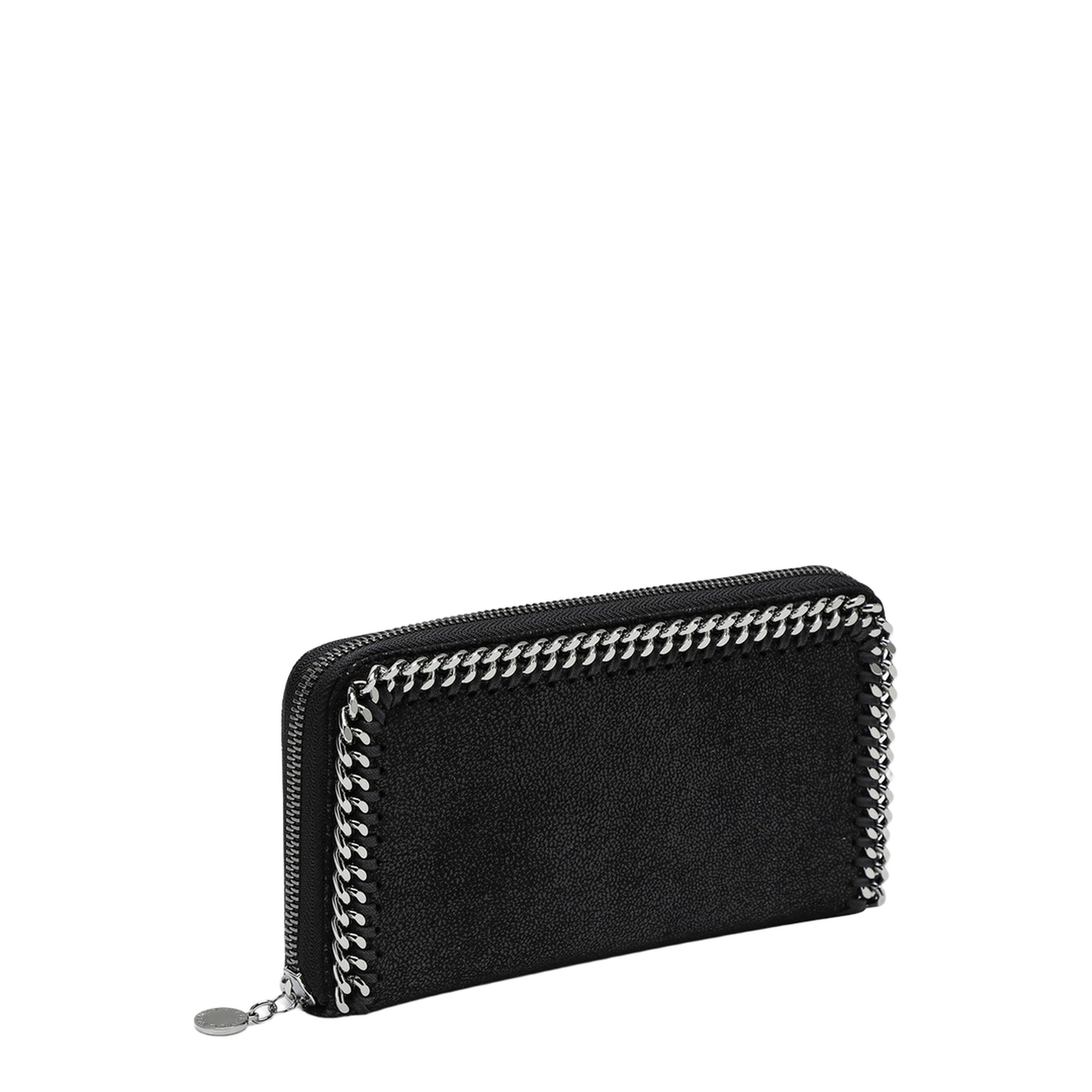Black Zip Around Falabella Wallet - Image 1