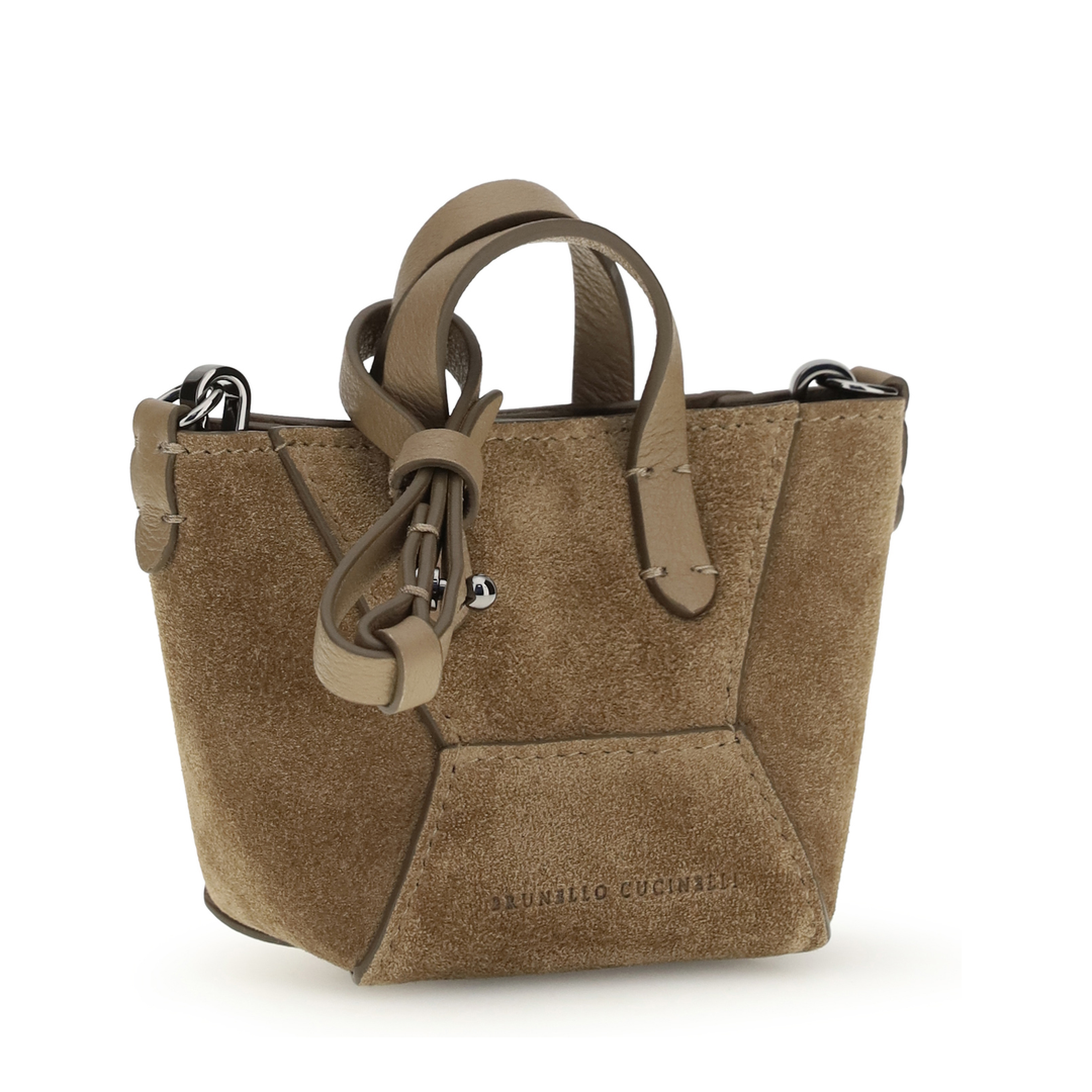 Mini Suede Shoulder Bag - Brown - Image 2