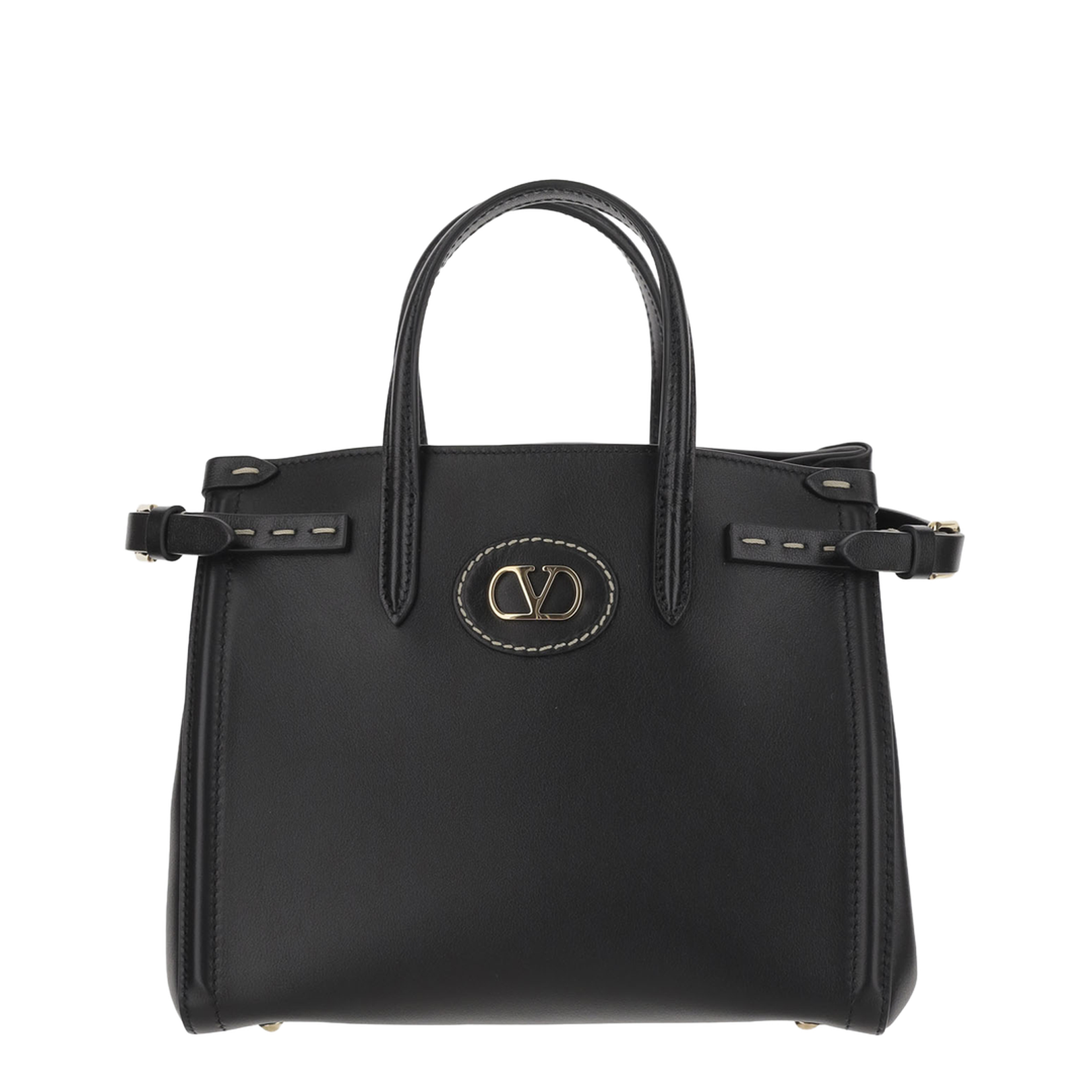 Antibes Medium Calfskin Shopping Bag - Black - Image 1