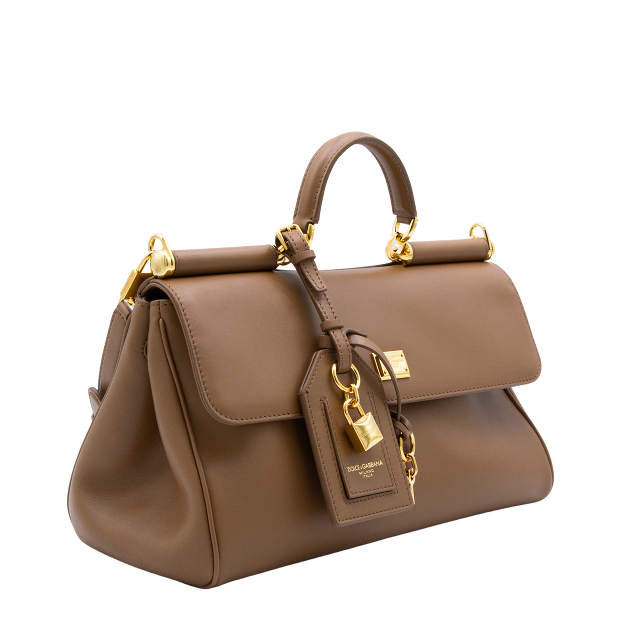 My Sicily Medium Calfskin Handbag - Brown - Image 4