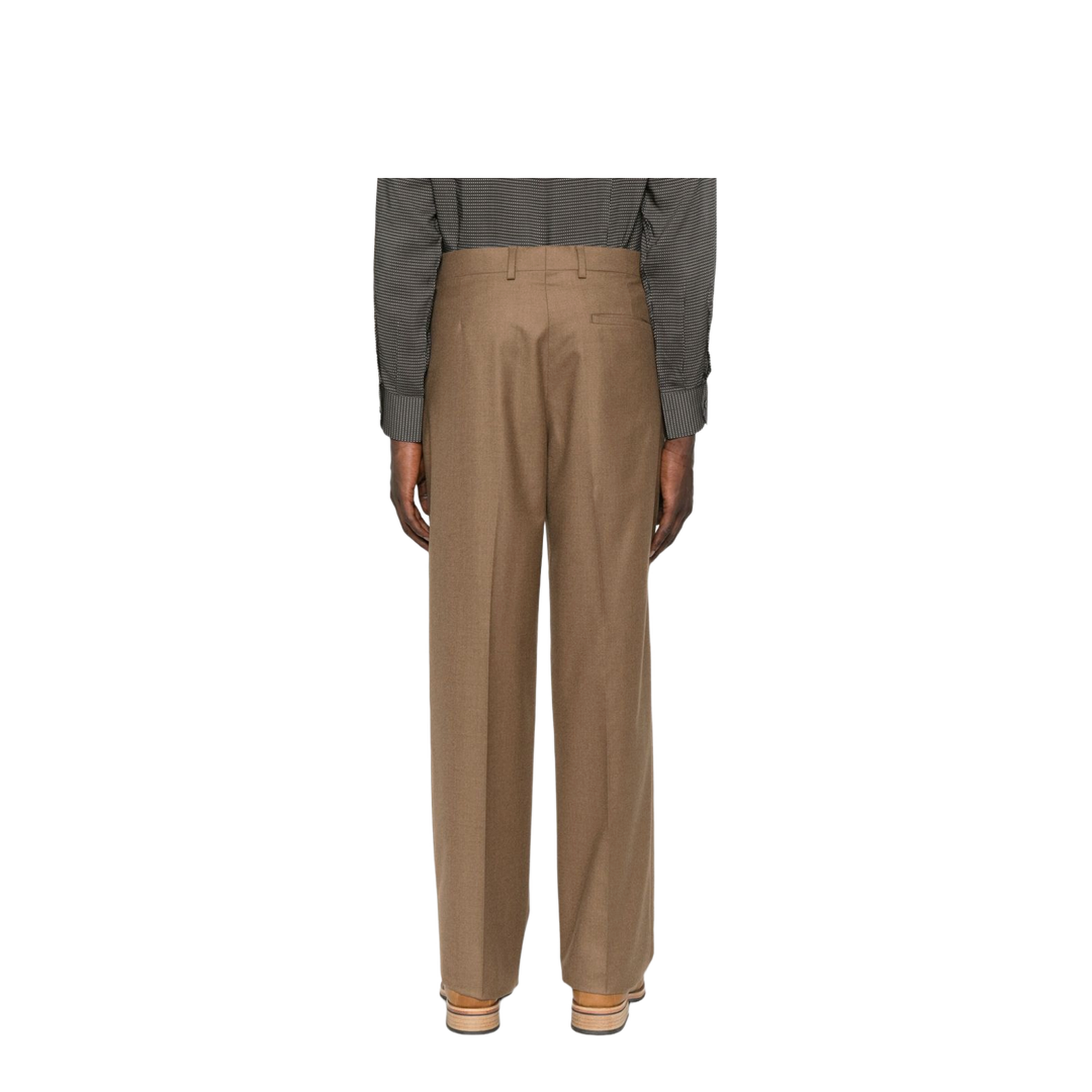 Brown Front Slash-Pockets Trousers - Image 3