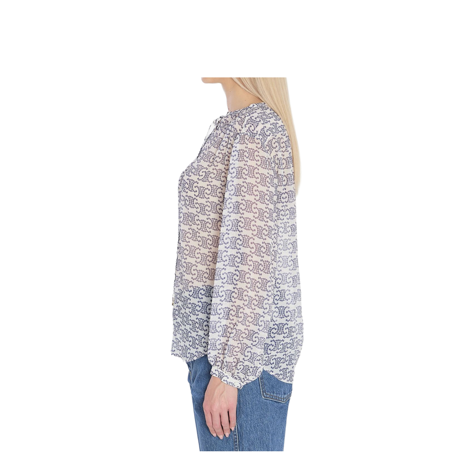 Romy Shirt Cream/Navy Blue - Image 3