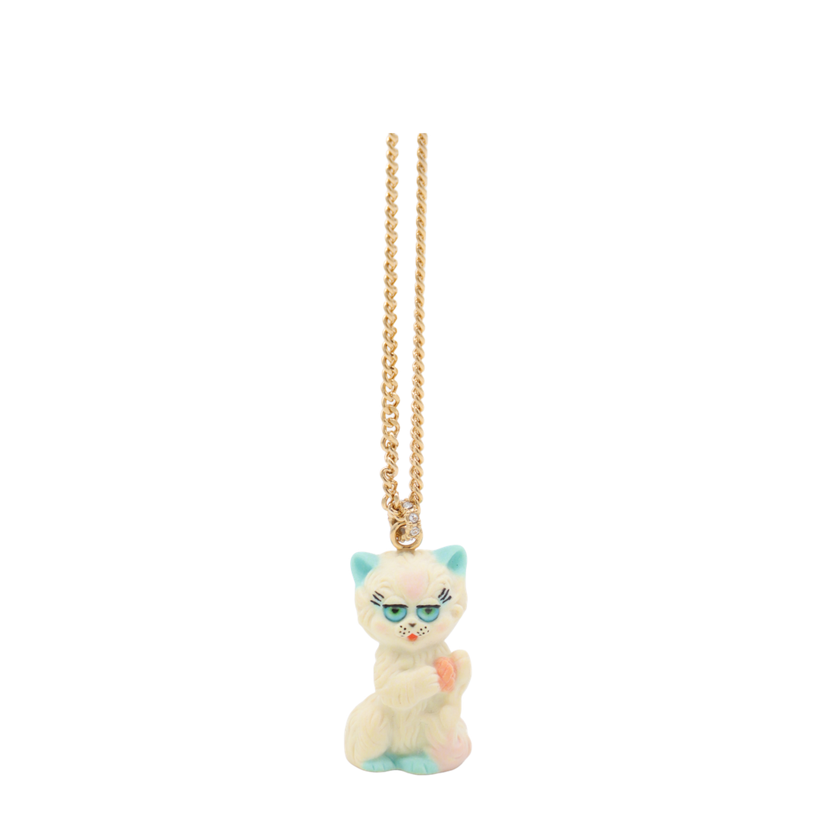 Chain Necklace with Le Chat de la Maison Pendant - Image 3
