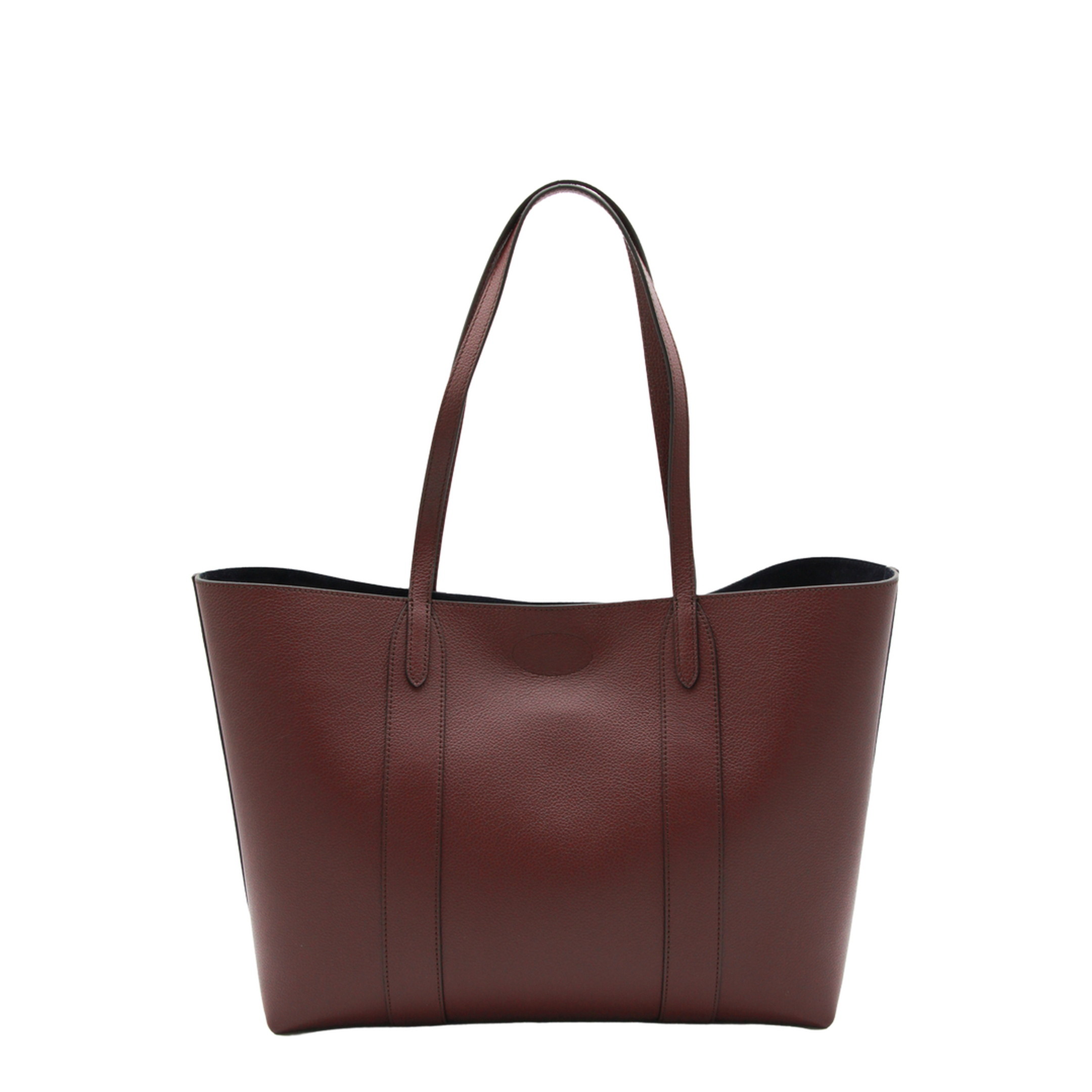 Bayswater Small Classic Grain Leather Tote - Burgundy - Image 6