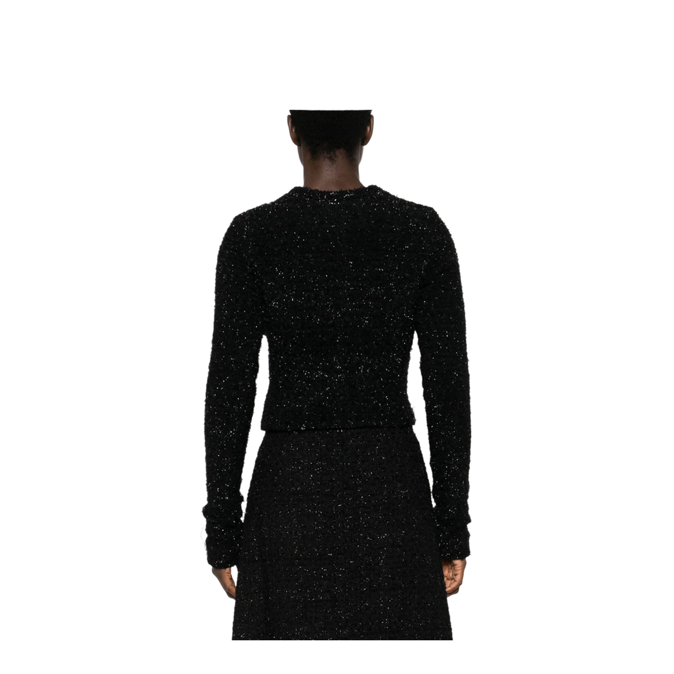 Cropped Tweed Cardigan - Image 5