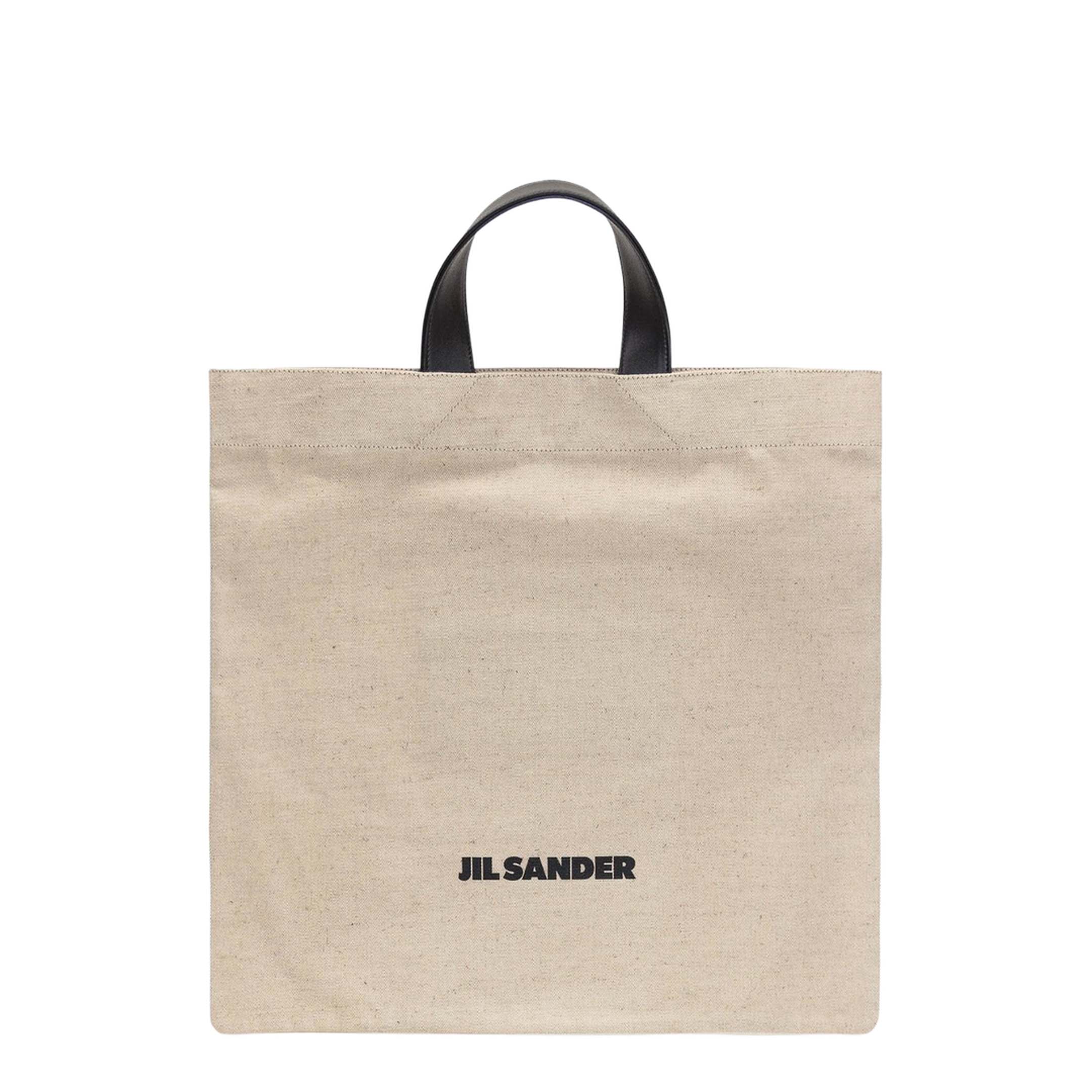 Cotton Tote - Cream White/Black - Image 1