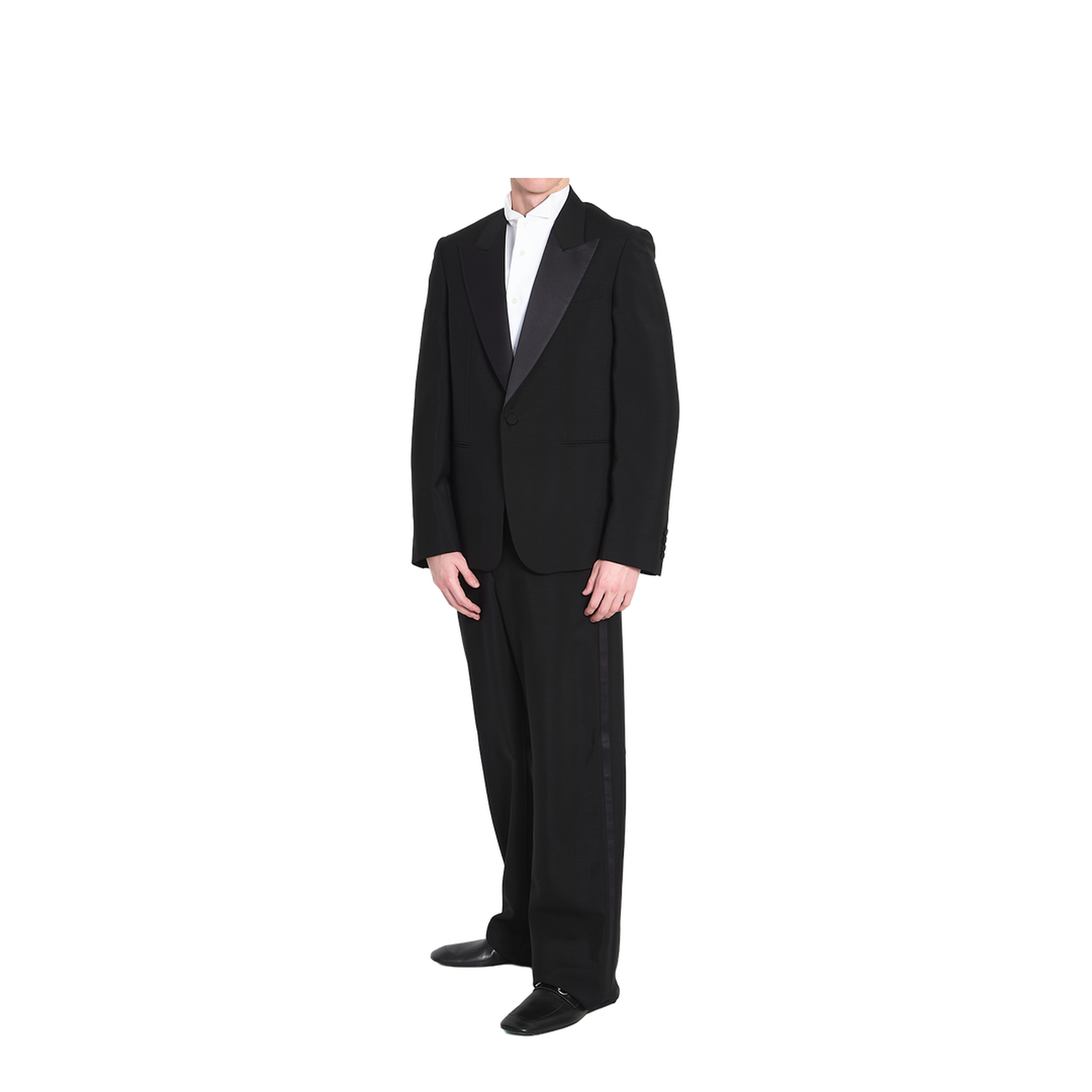 Light Wool Mohair Canvas Suit in Black - Image 2