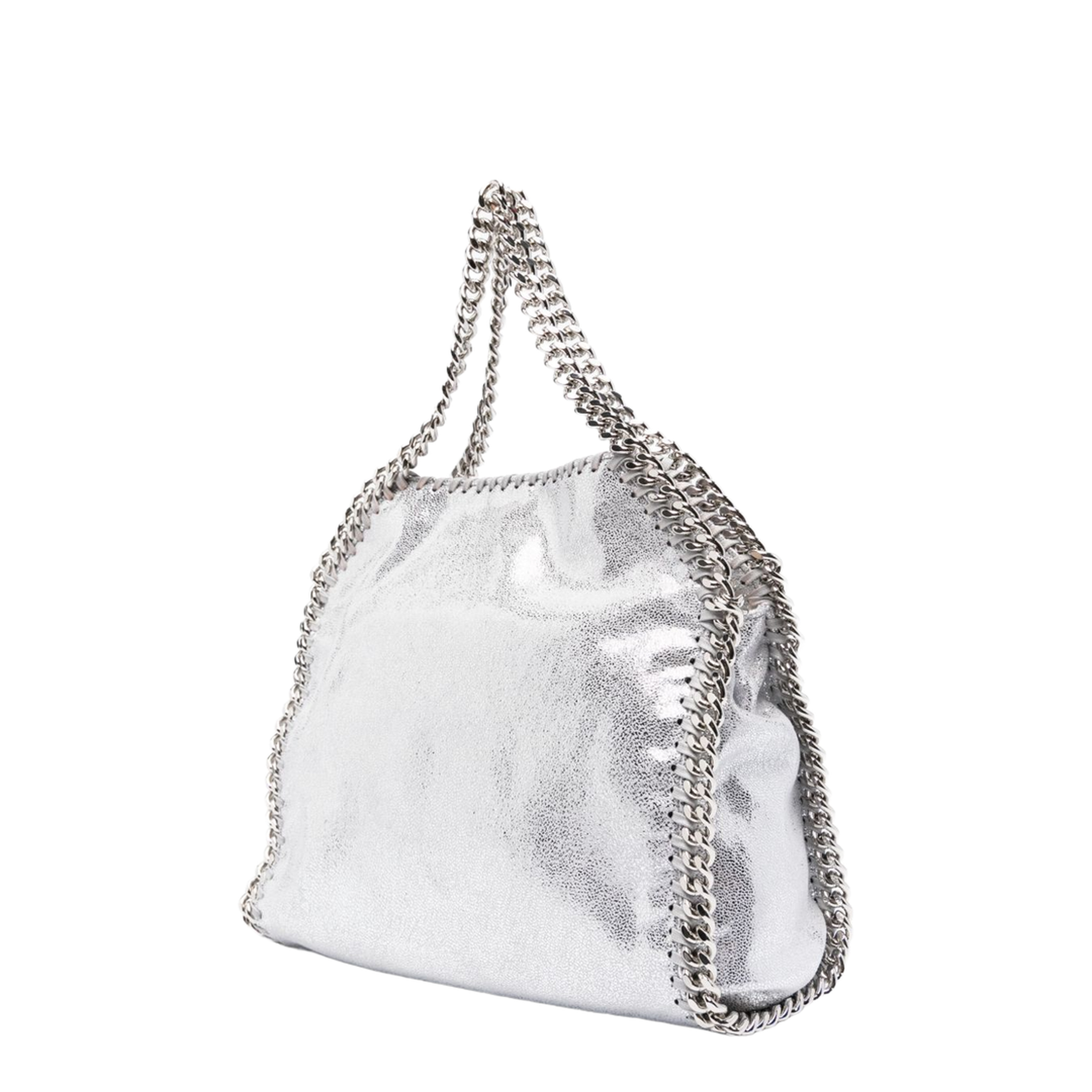 Falabella Mini Vegan Leather Tote Bag - Silver - Image 2