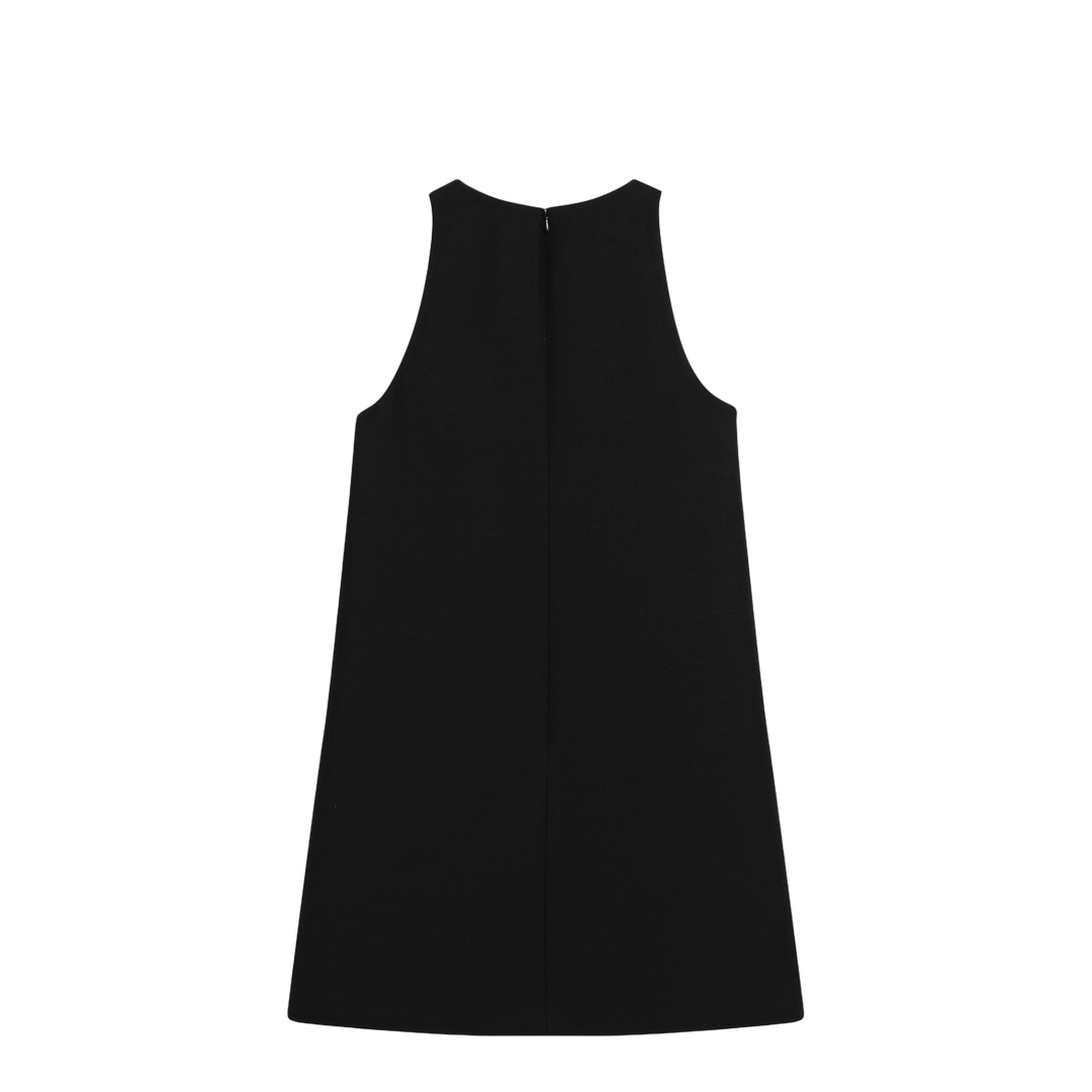 Black Wool Blend Dress - Image 2