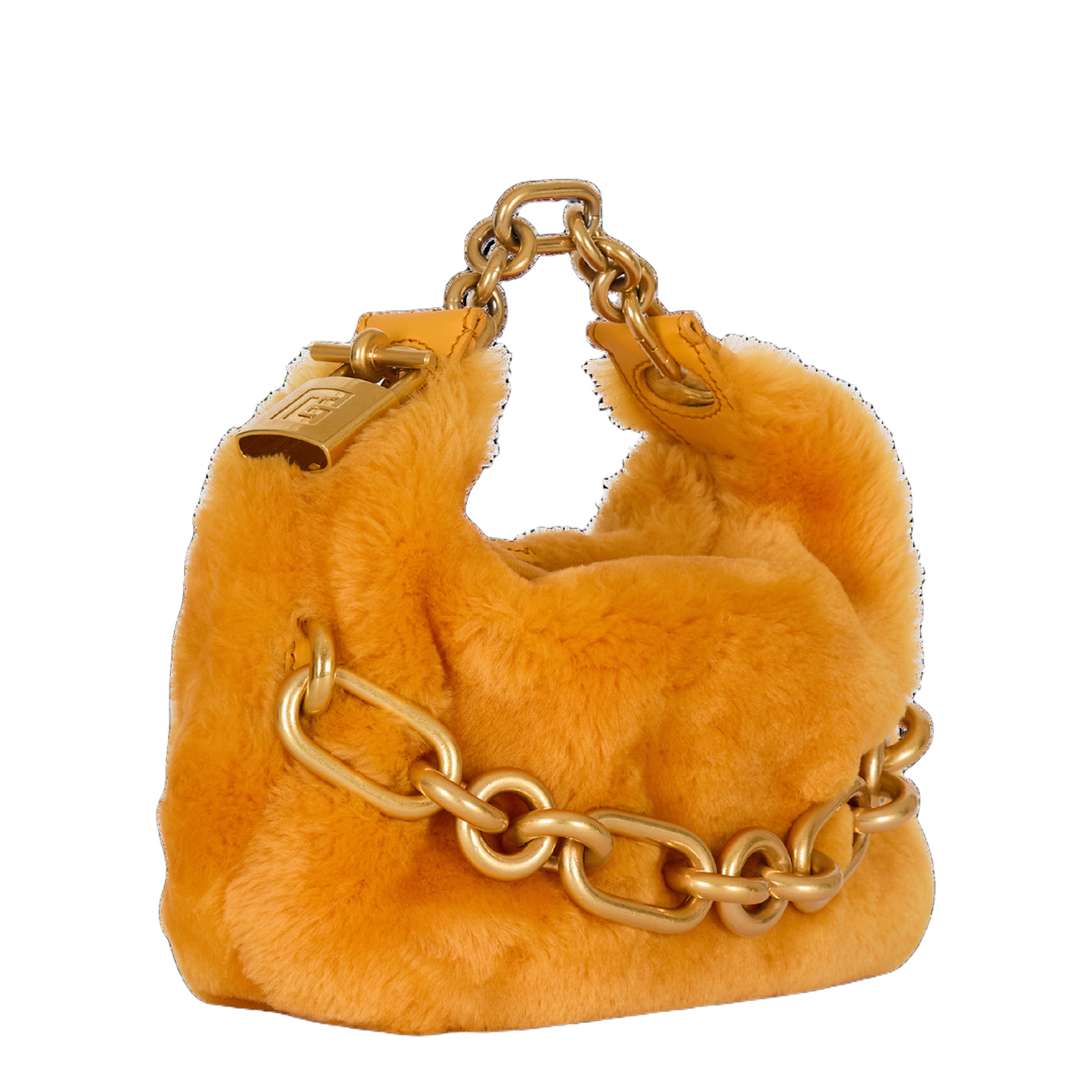 Mini Sync Bag in Shearling - Gold - Image 2