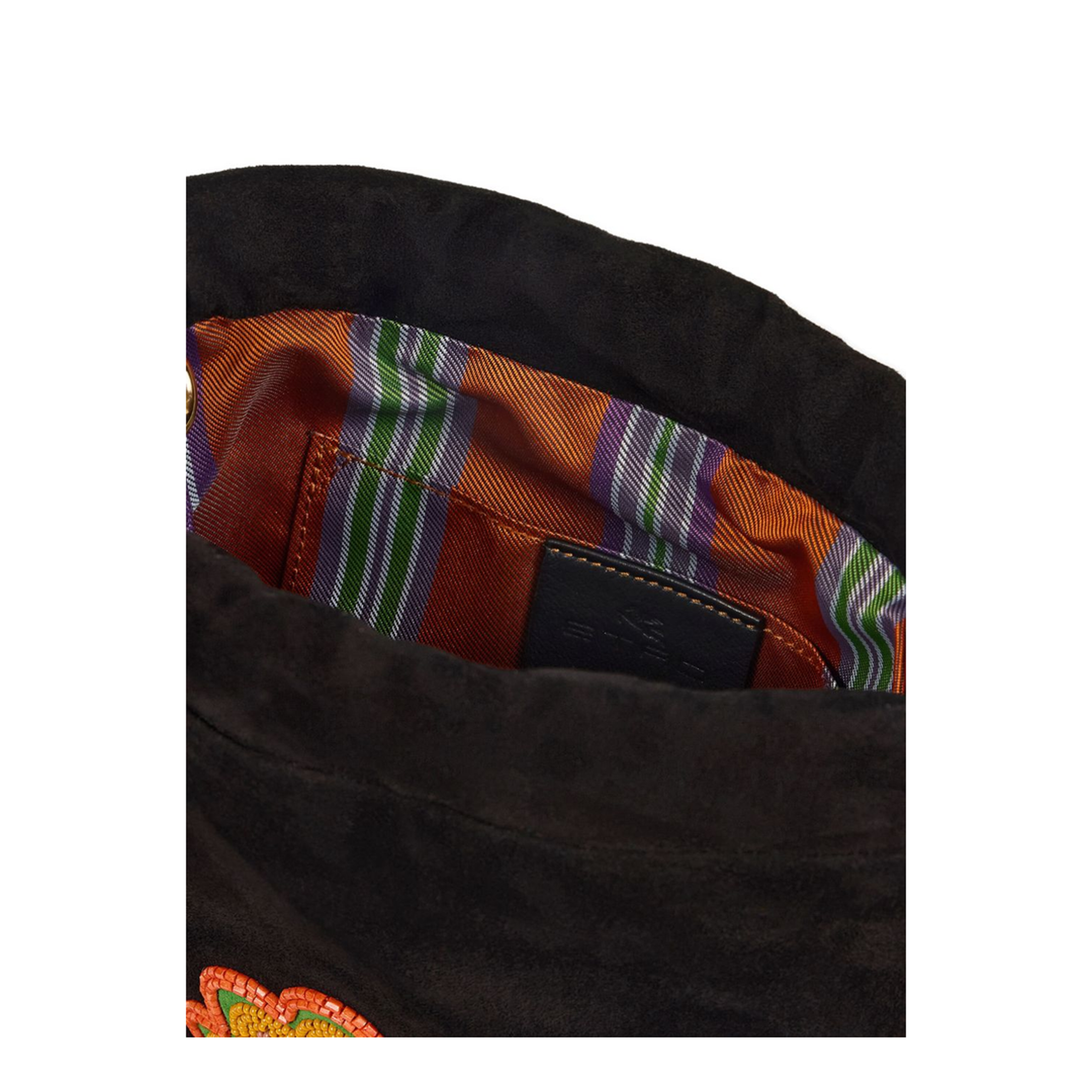 Small Kalispera Suede Bucket Bag - Black - Image 3
