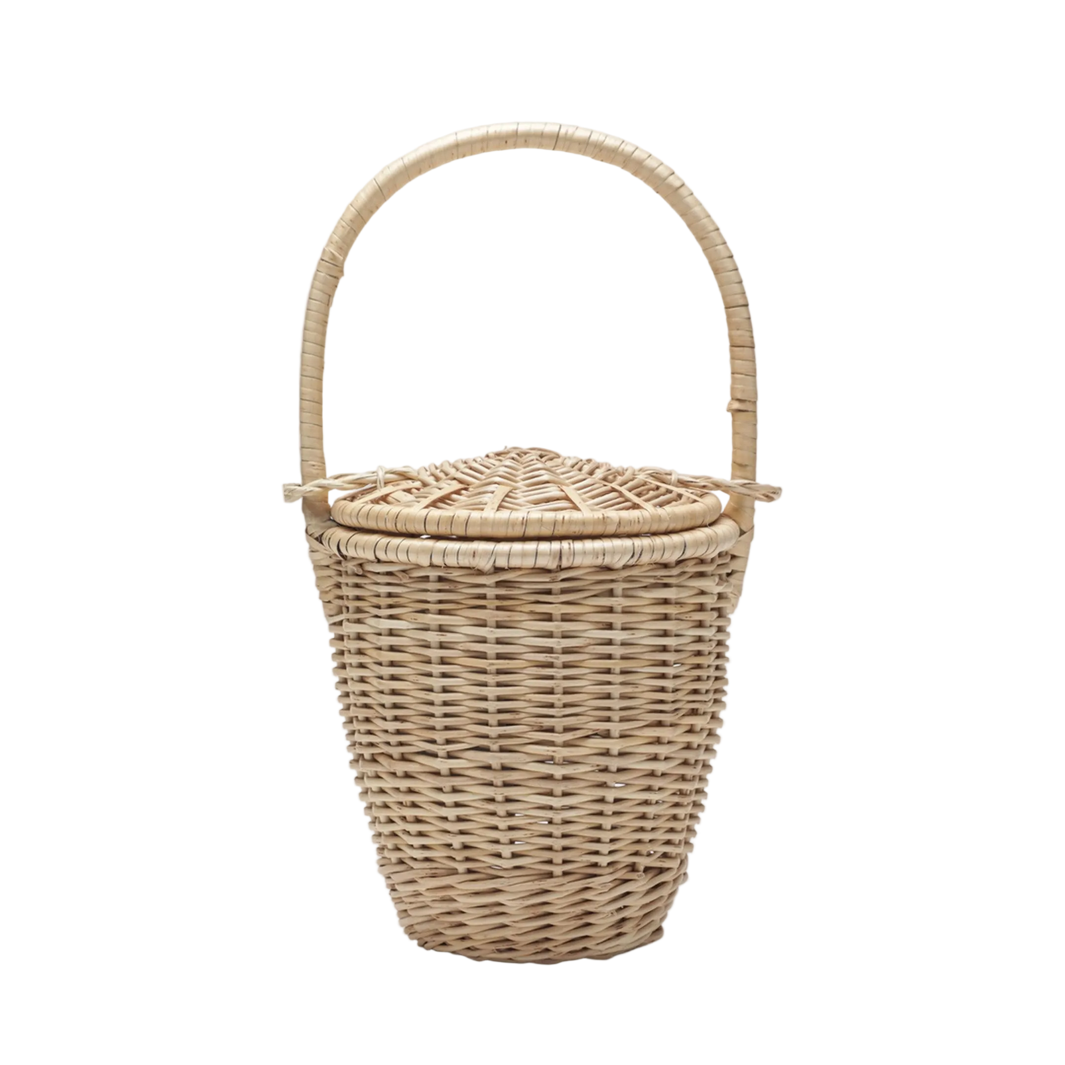 Beige Wicker Bucket - Image 2