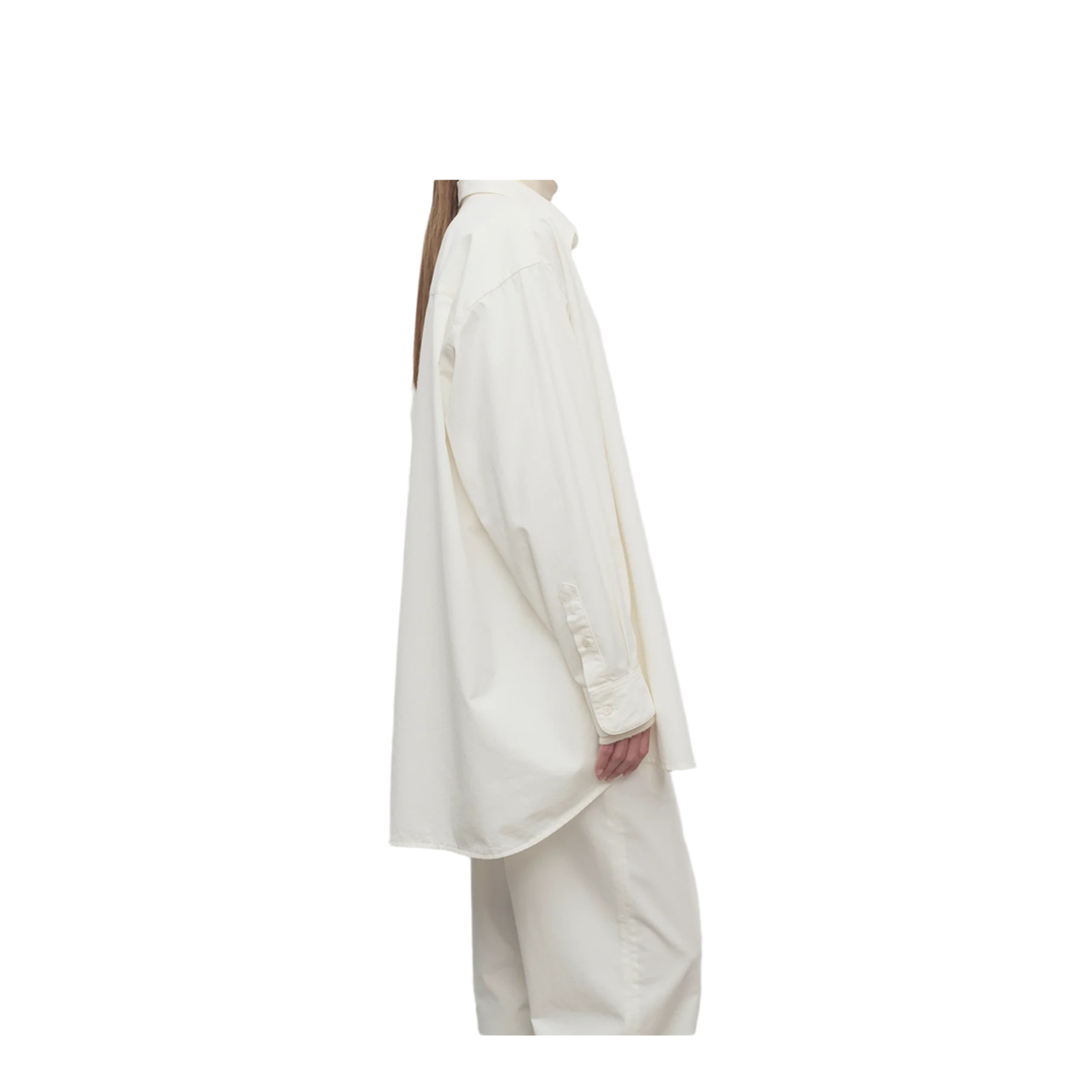 Luka Shirt White in Cotton and Cashmere - Image 4
