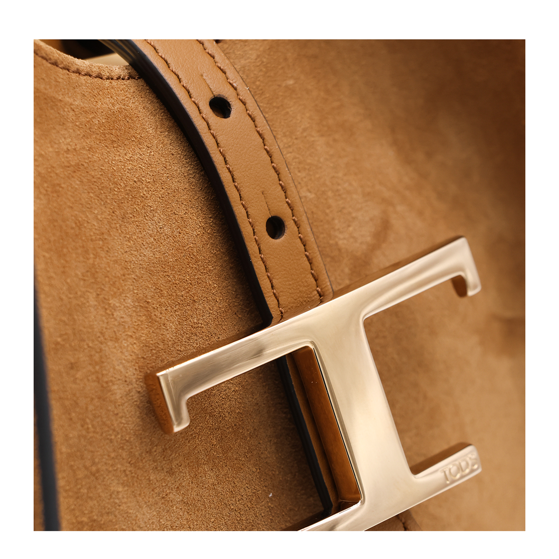 T Timeless Small Calfskin Tote - Brown - Image 7