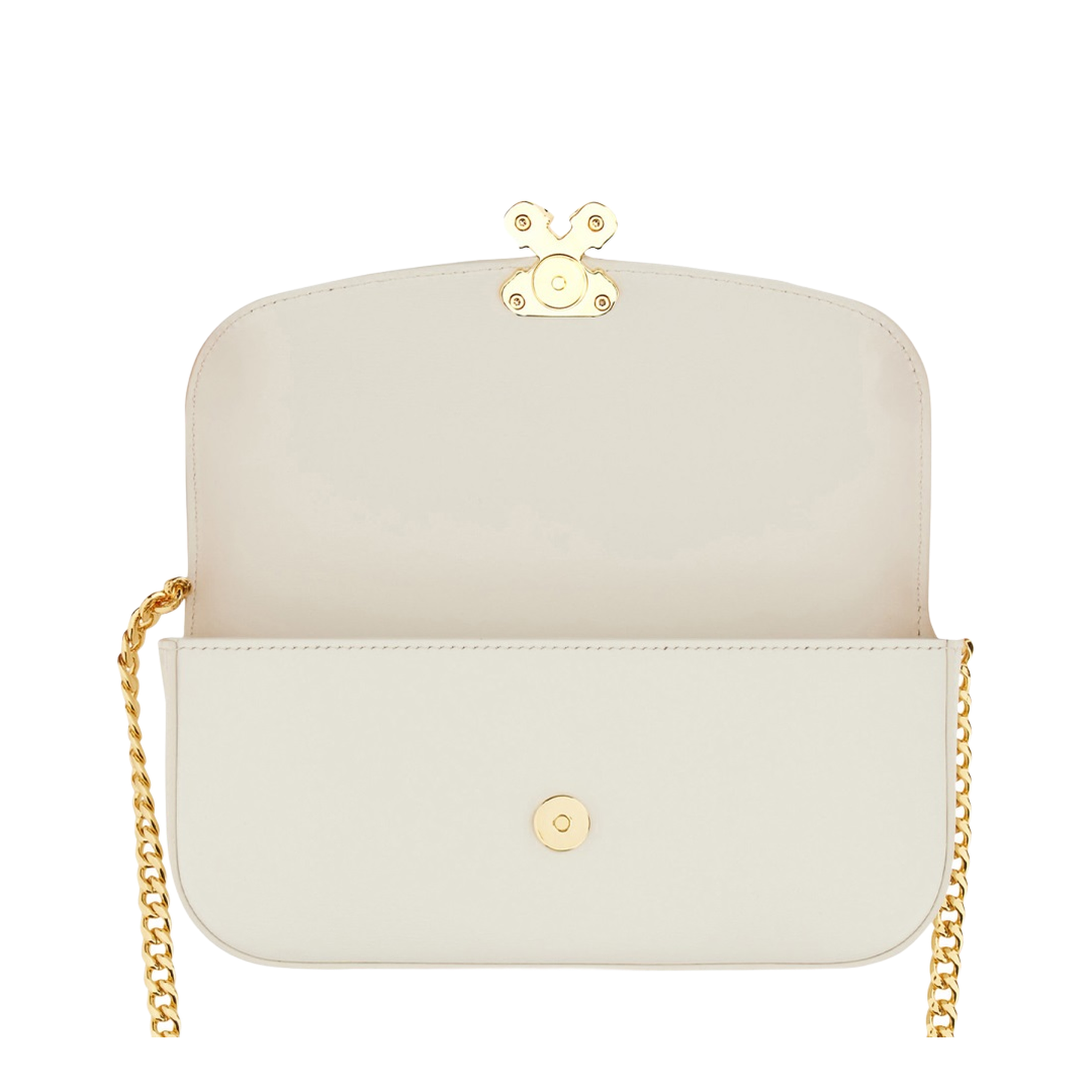 Skull Flower Small Calf Leather Crossbody - Ivory - Image 3