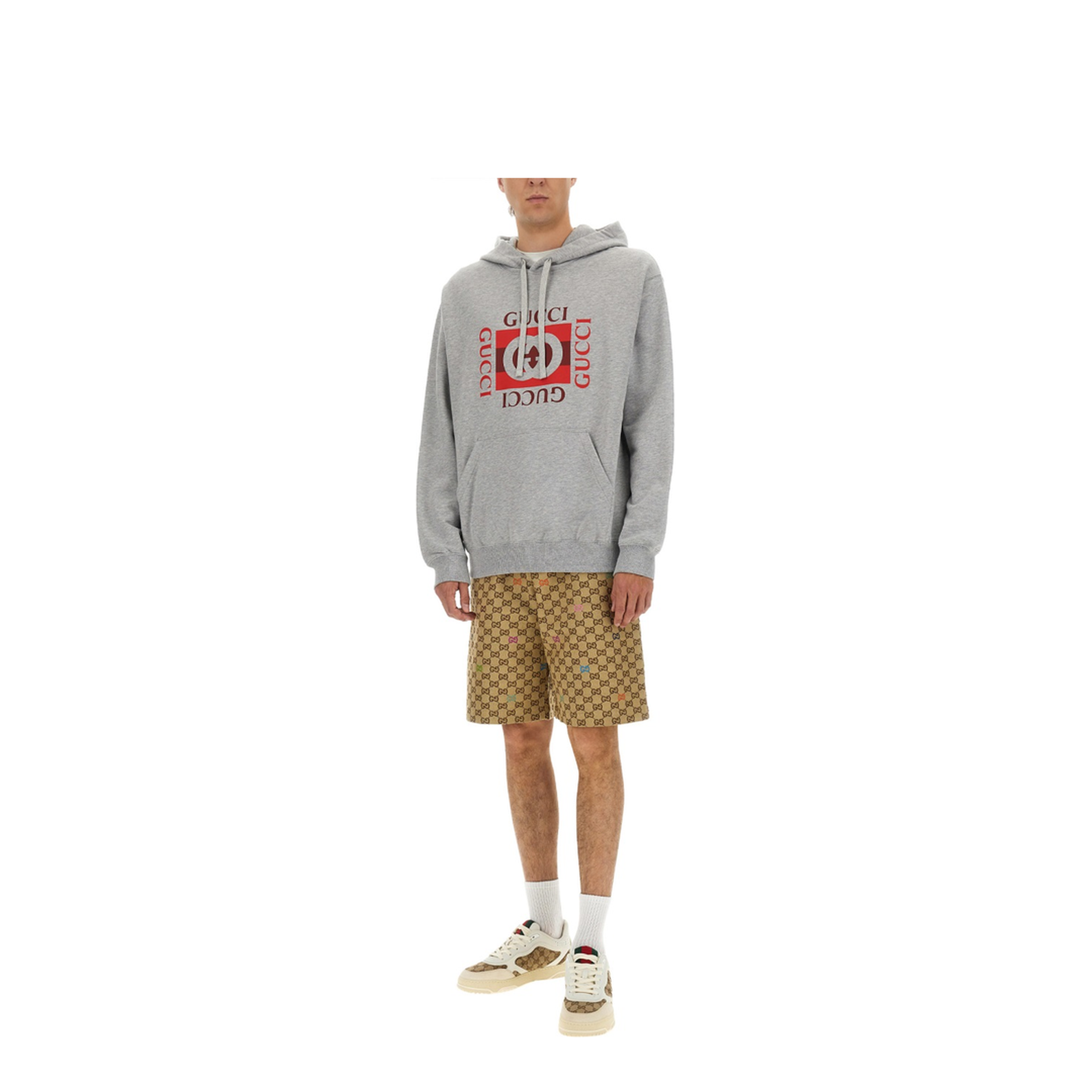 Canvas Shorts in Camel and Dark Brown - Image 2