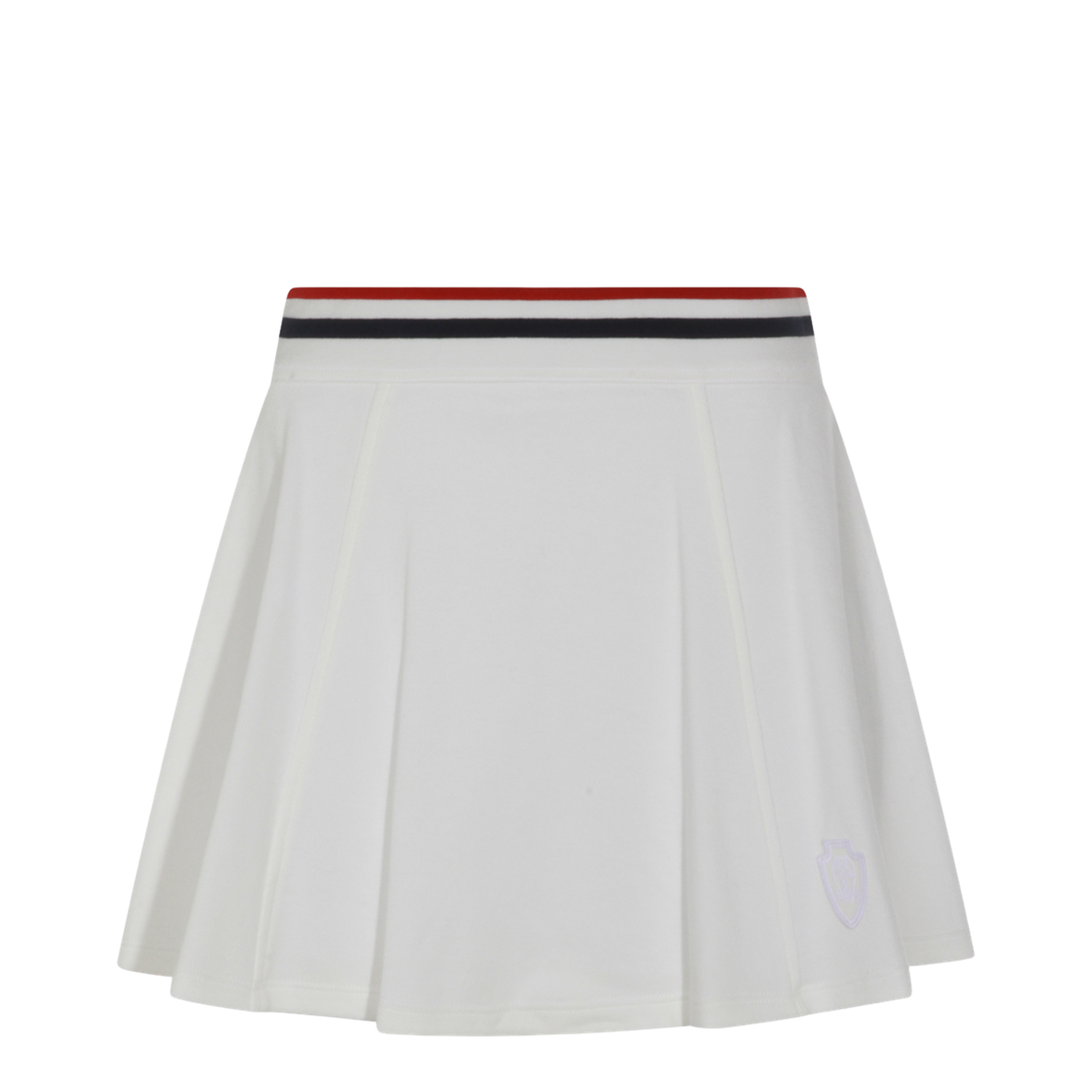Striped-Trim A-Line Mini Skirt White - Image 2