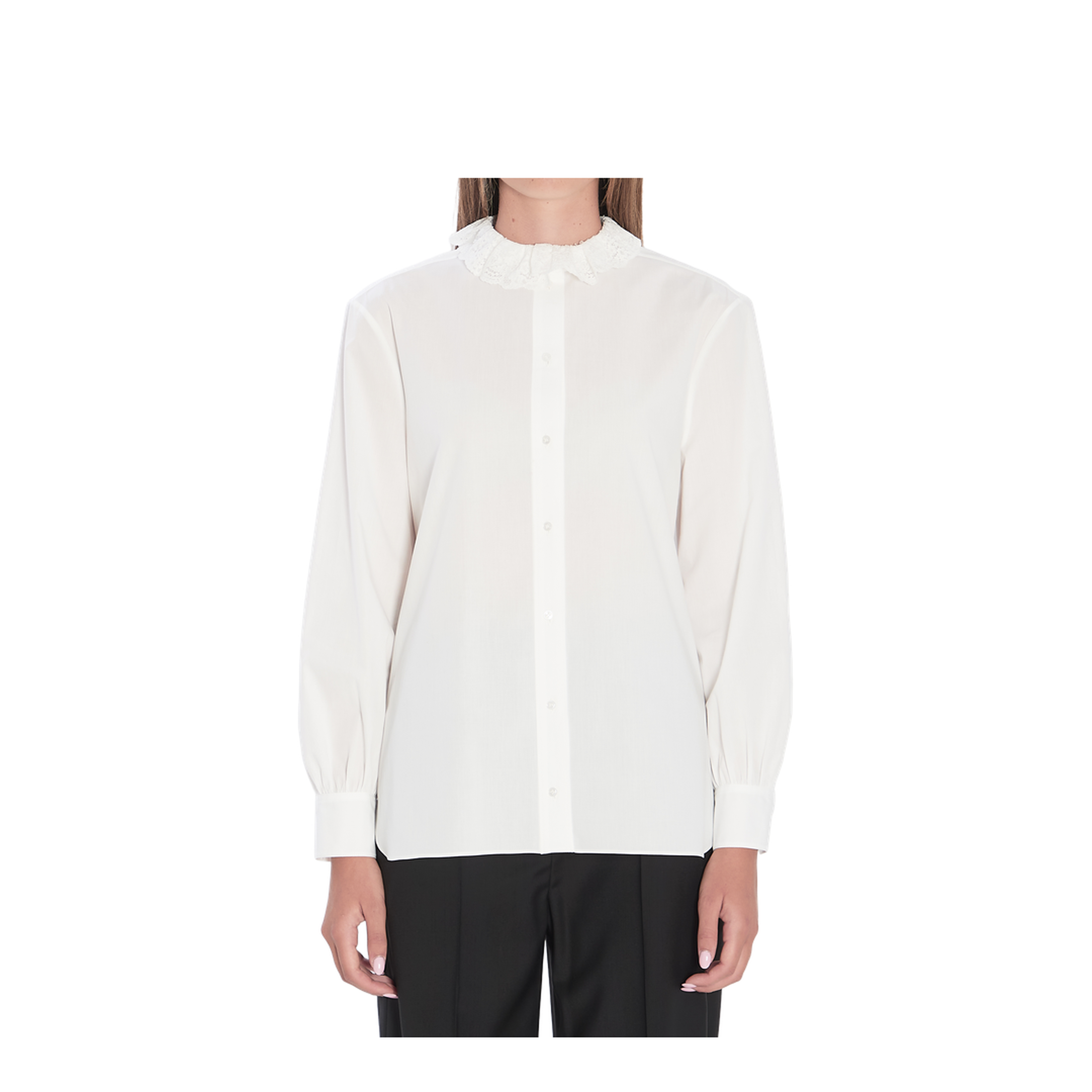 Crumpled Poplin Blouse - Image 1