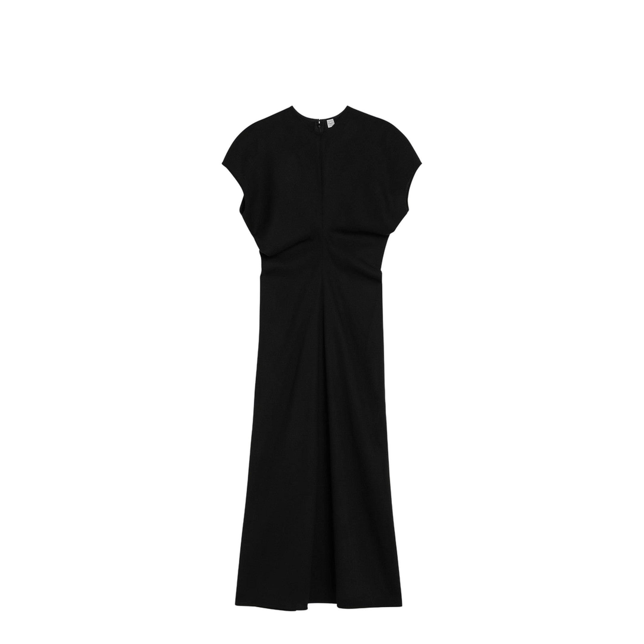 Black Wool Midi Dress - Image 1