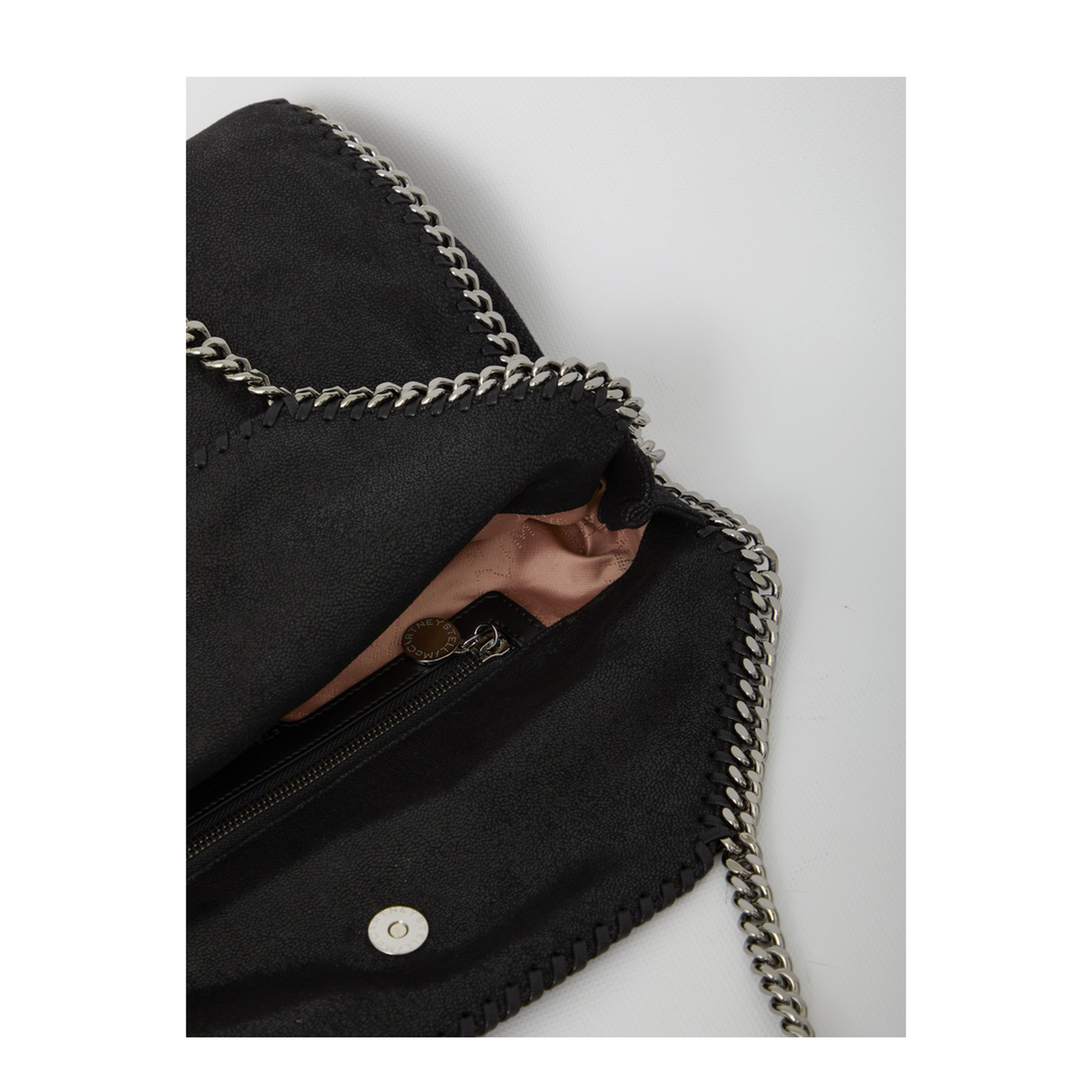 Falabella Fold-Over Shaggy Deer Tote Bag - Black - Image 14