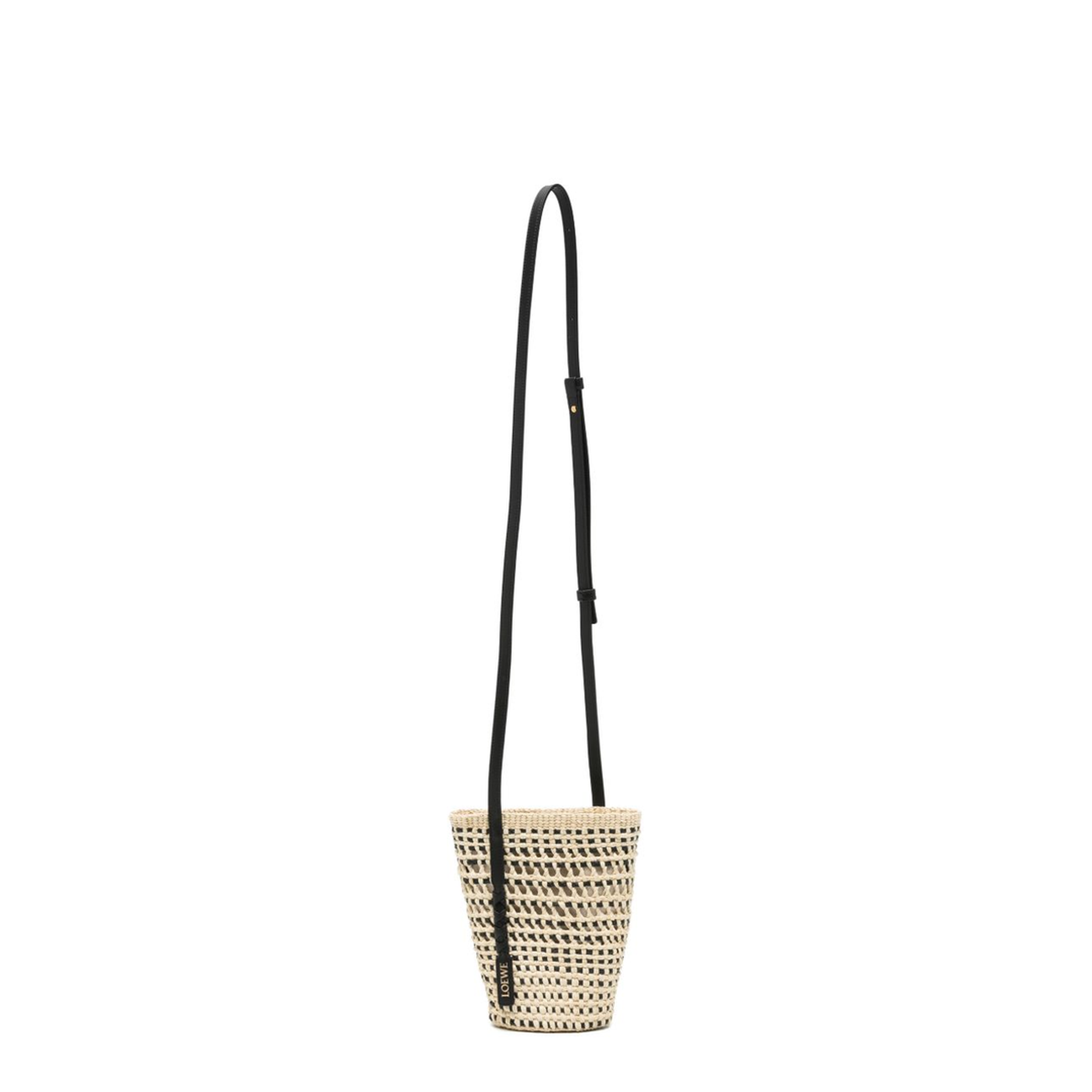 Paula's Ibiza Braid Pocket Iraca Palm Pouch - Natural/Black - Image 1
