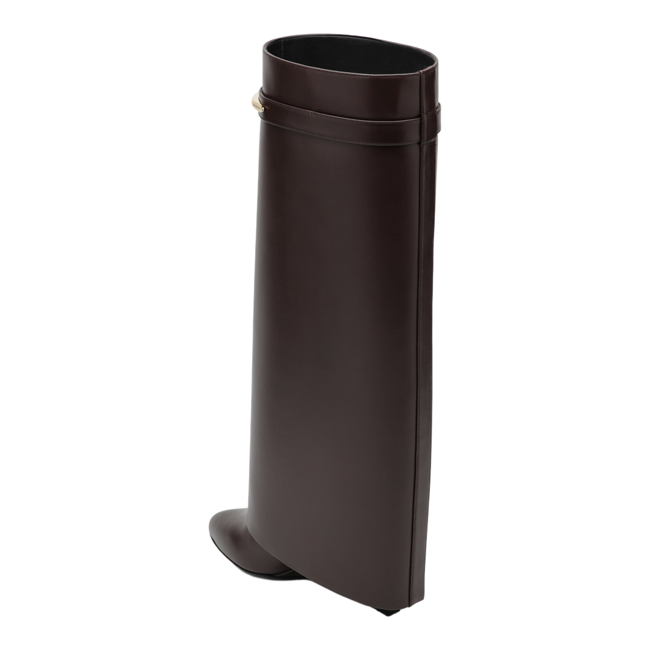 Shark Pinch Leather Boots in Ebony Brown - Image 2