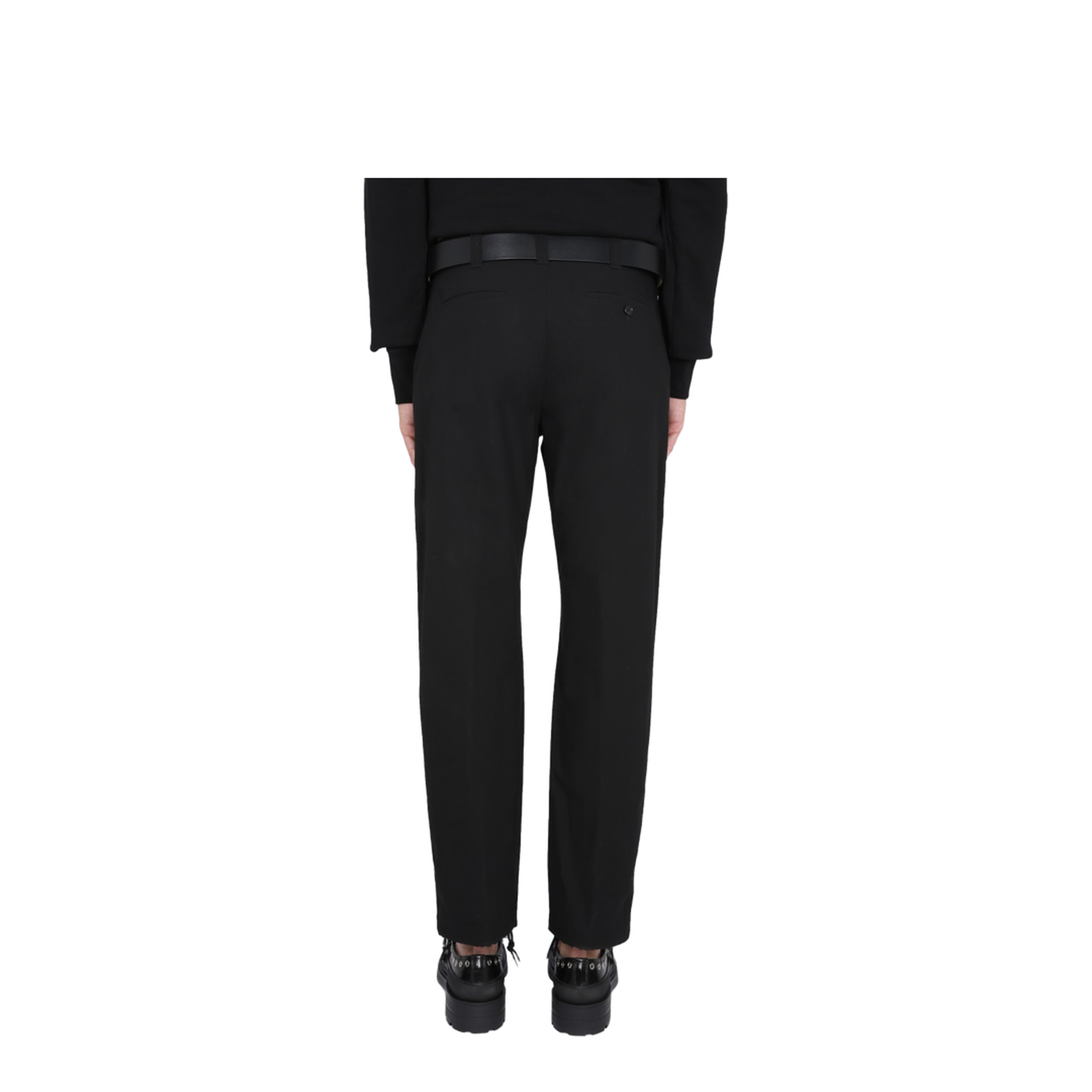 Drawstring-hem cotton trousers - Image 3