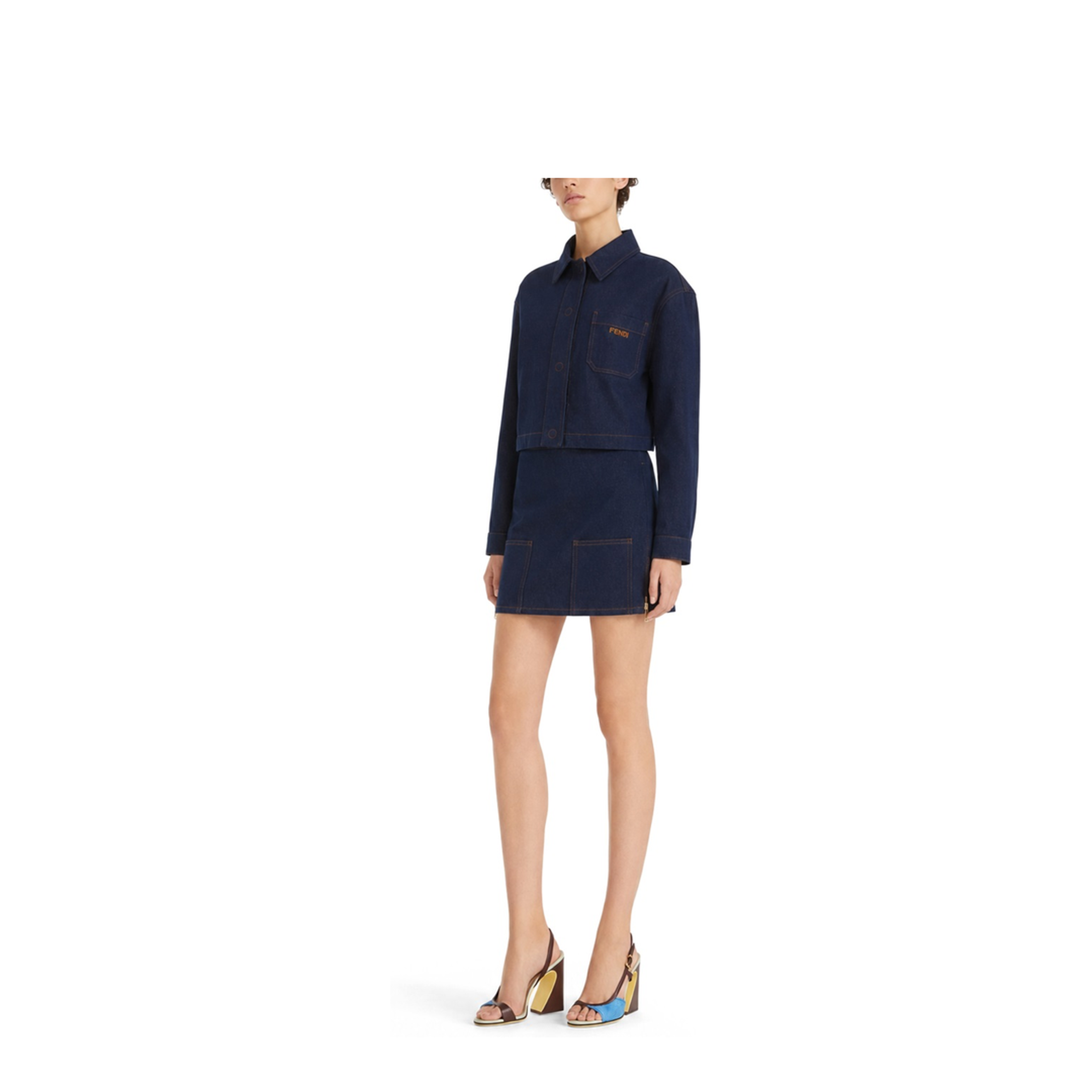 Navy Blue Mini Skirt - Image 2