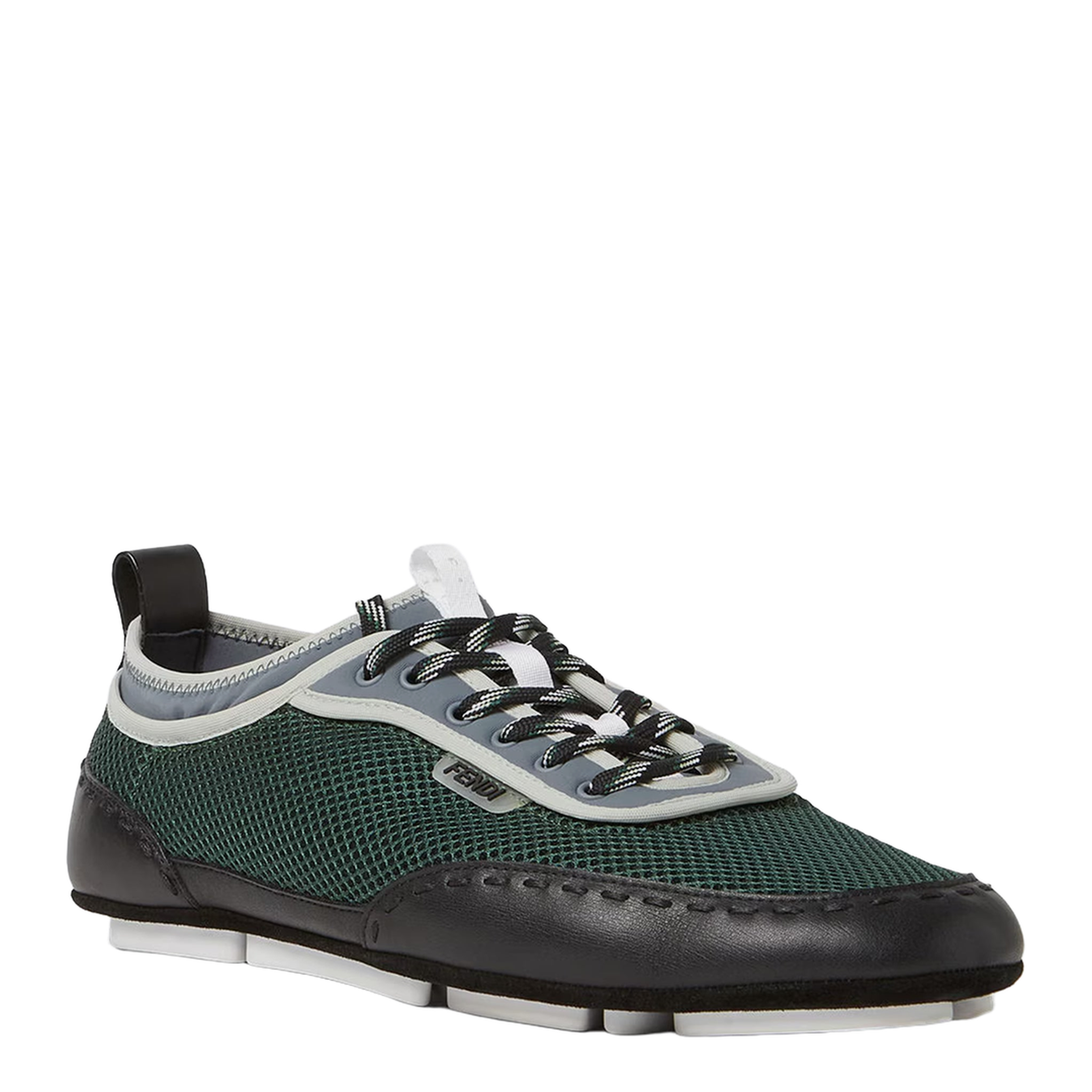 Fit Sneakers Neon Green Mesh And Black Leather - Image 2