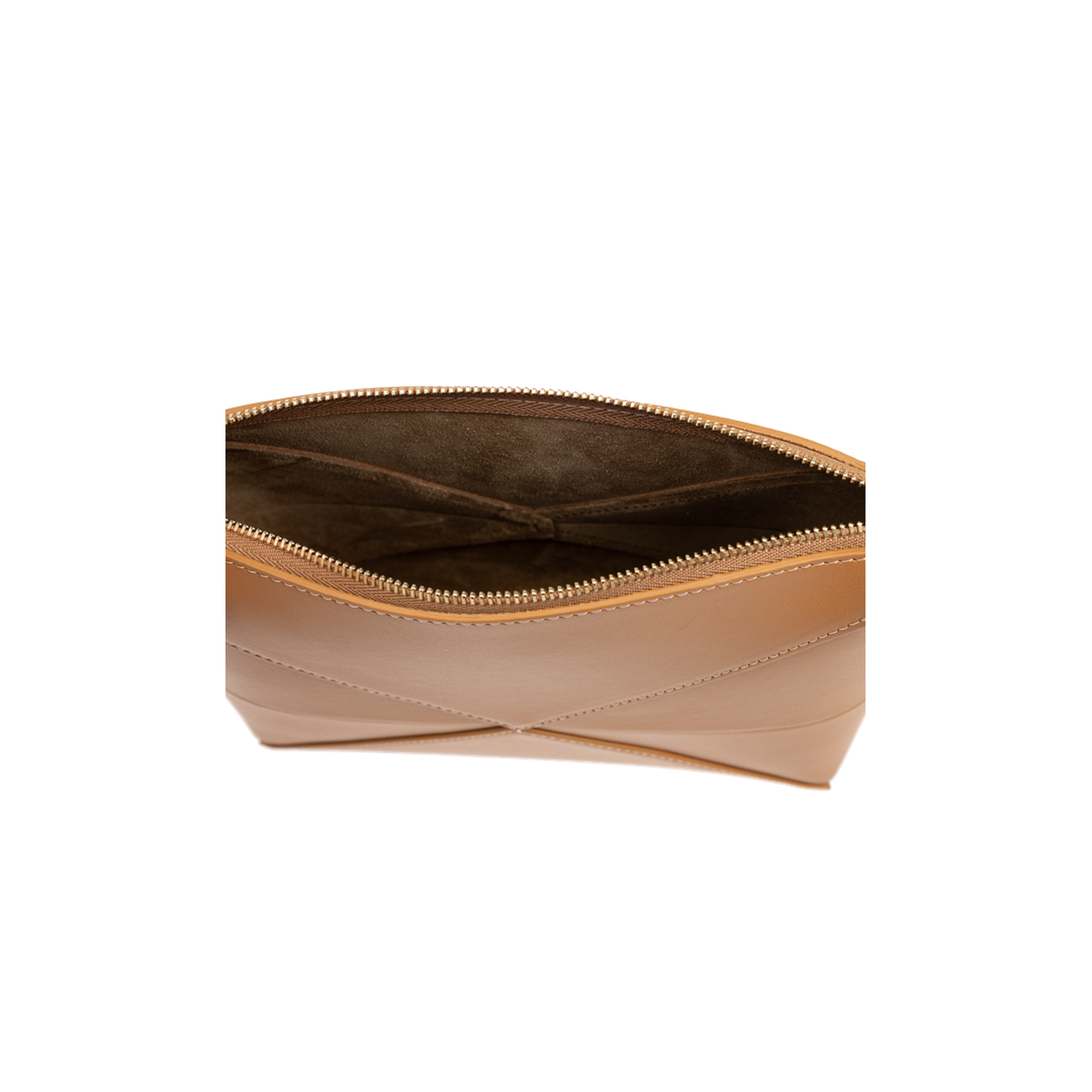 Puzzle Fold Shoulder Bag Brown - Image 5