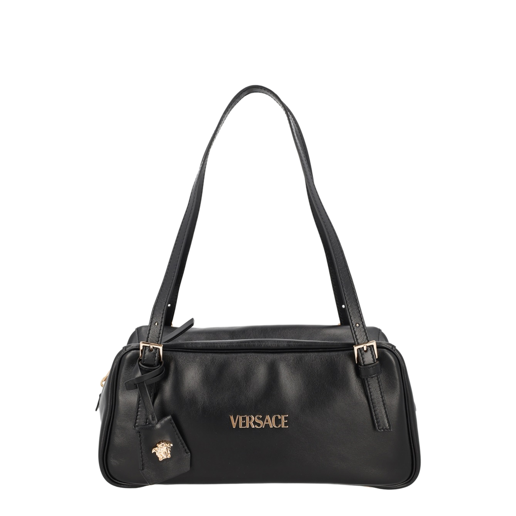 Tag Lamb Skin Handbag - Black - Image 1