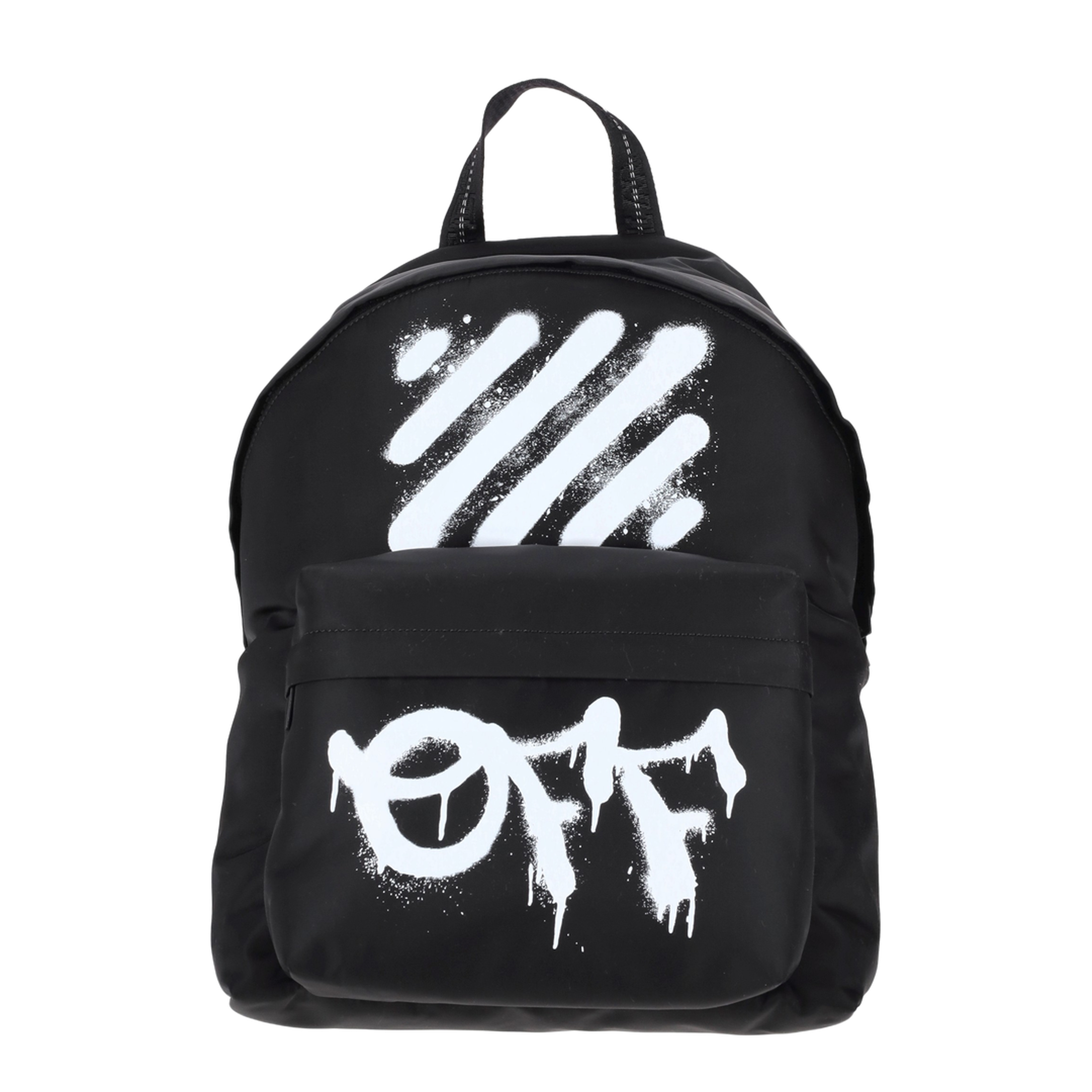Diagoonal Spray Backpack - Black - White - Image 1