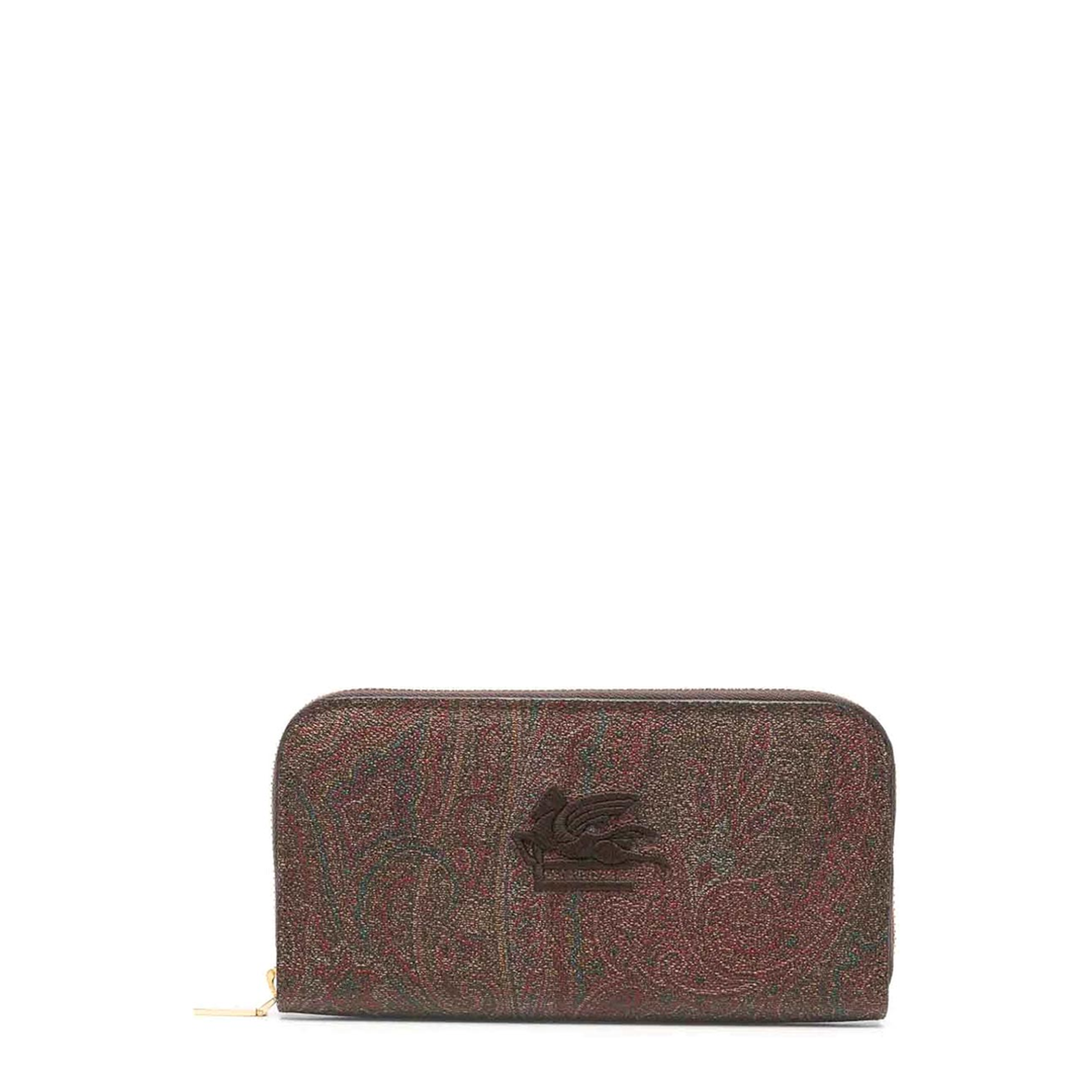 Arnica Medium Paisley Jacquard Zip-Around Wallet - Brown - Image 1