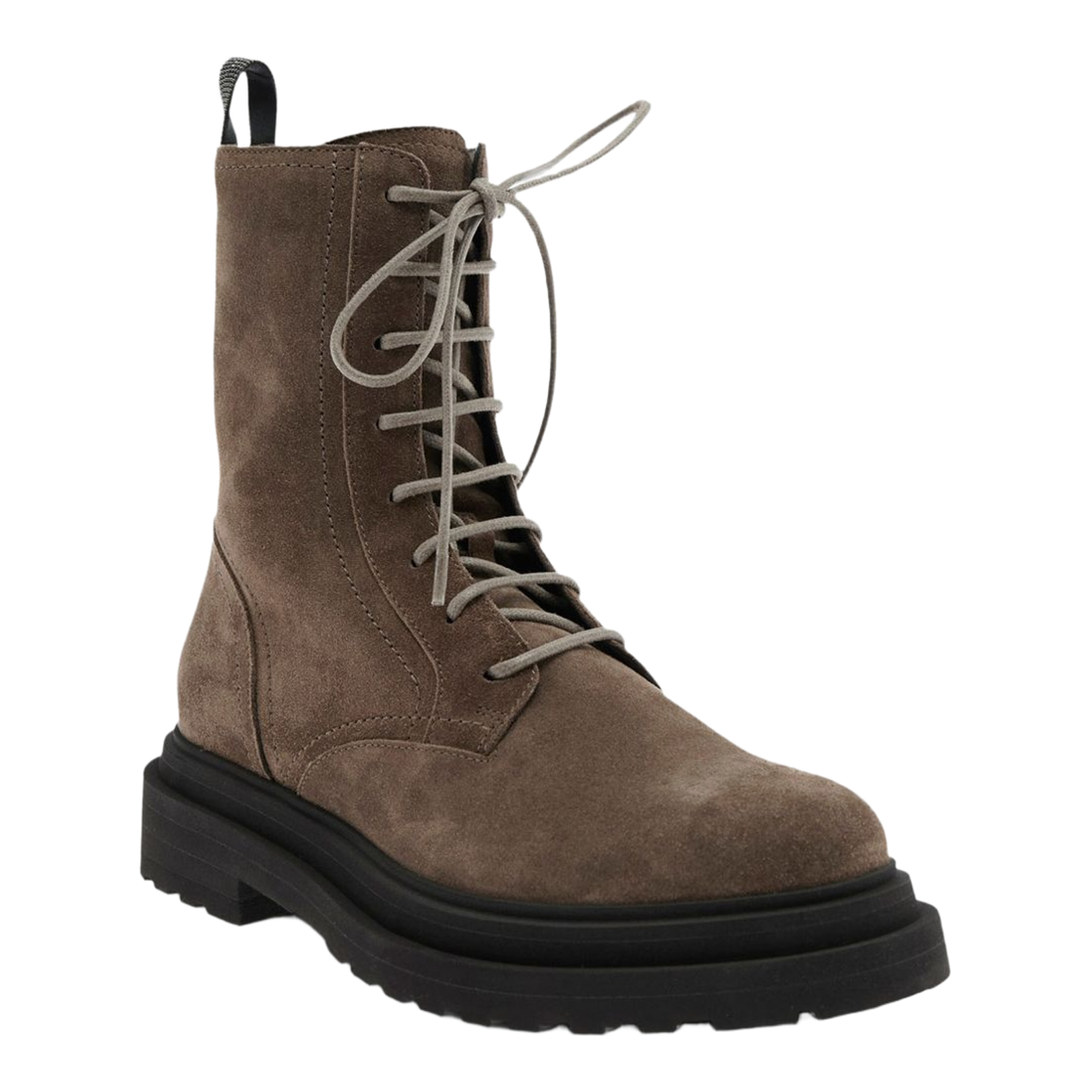 Suede Combat Boots - Image 2