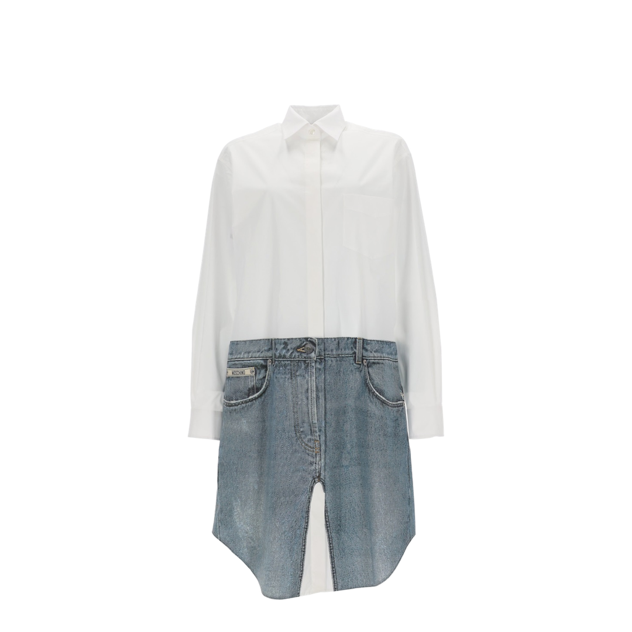 Printed Stretch Cotton Poplin Dress - Image 1