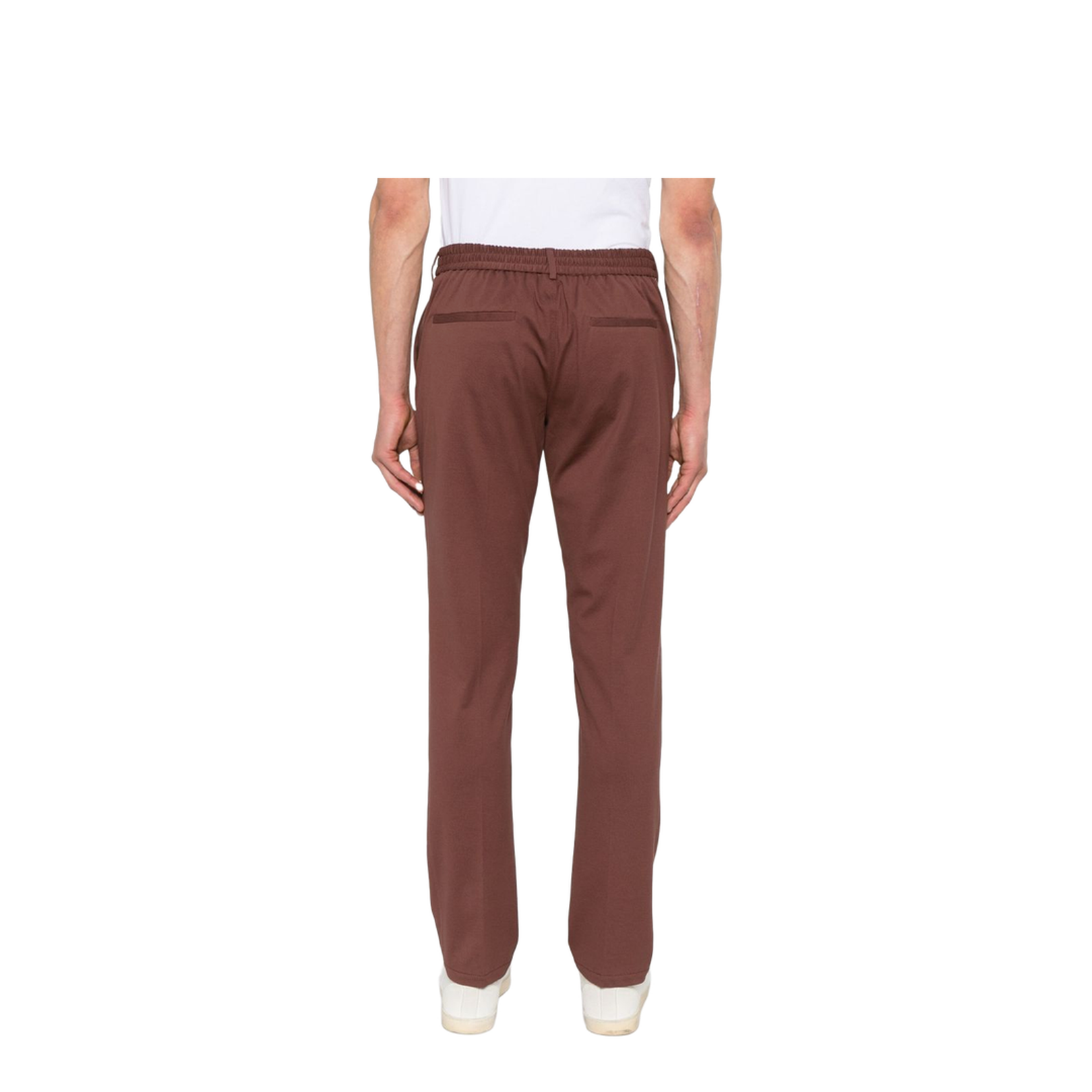 Cotton Trousers In Brown - Image 4