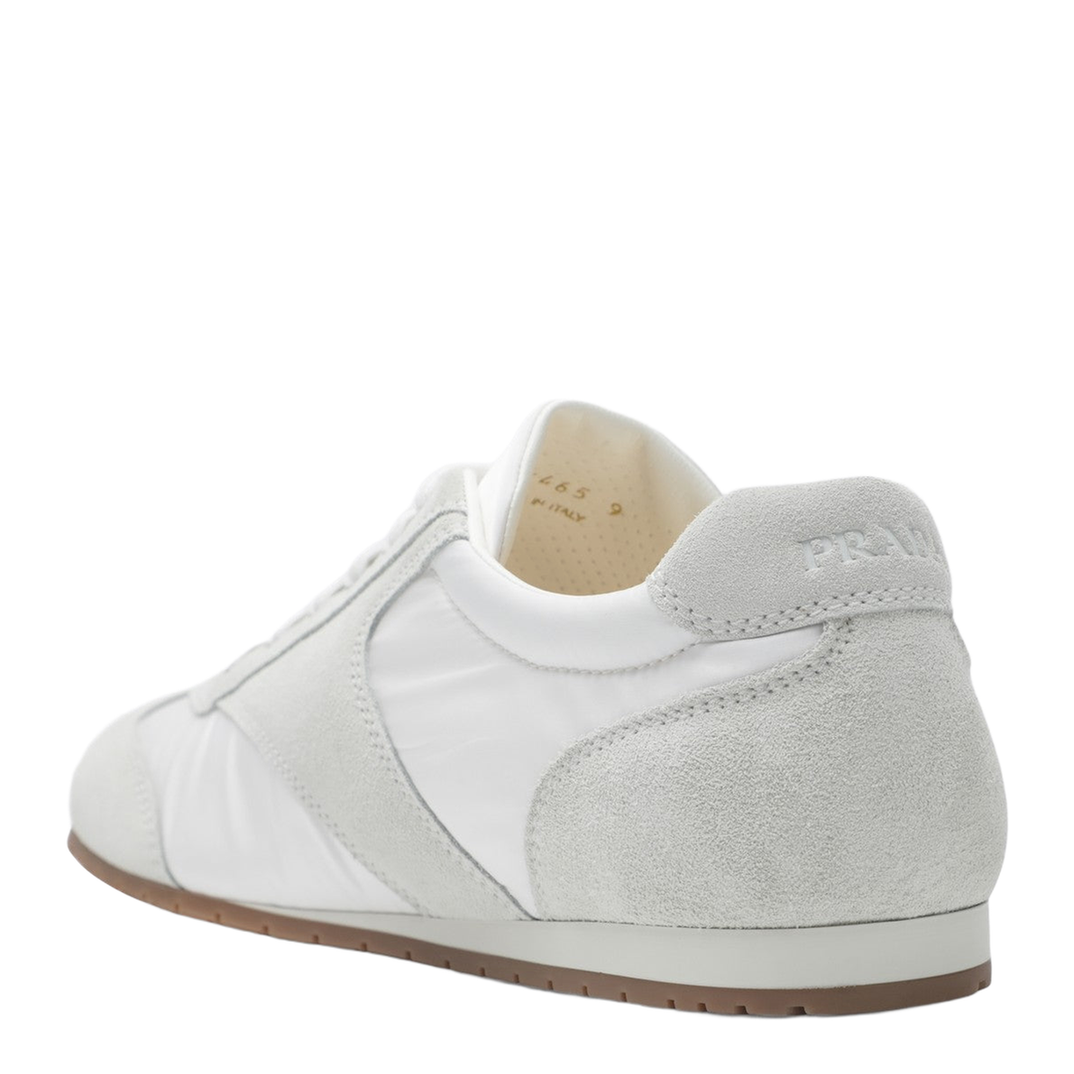 White Re-Nylon and Suede Sneakers - Image 2
