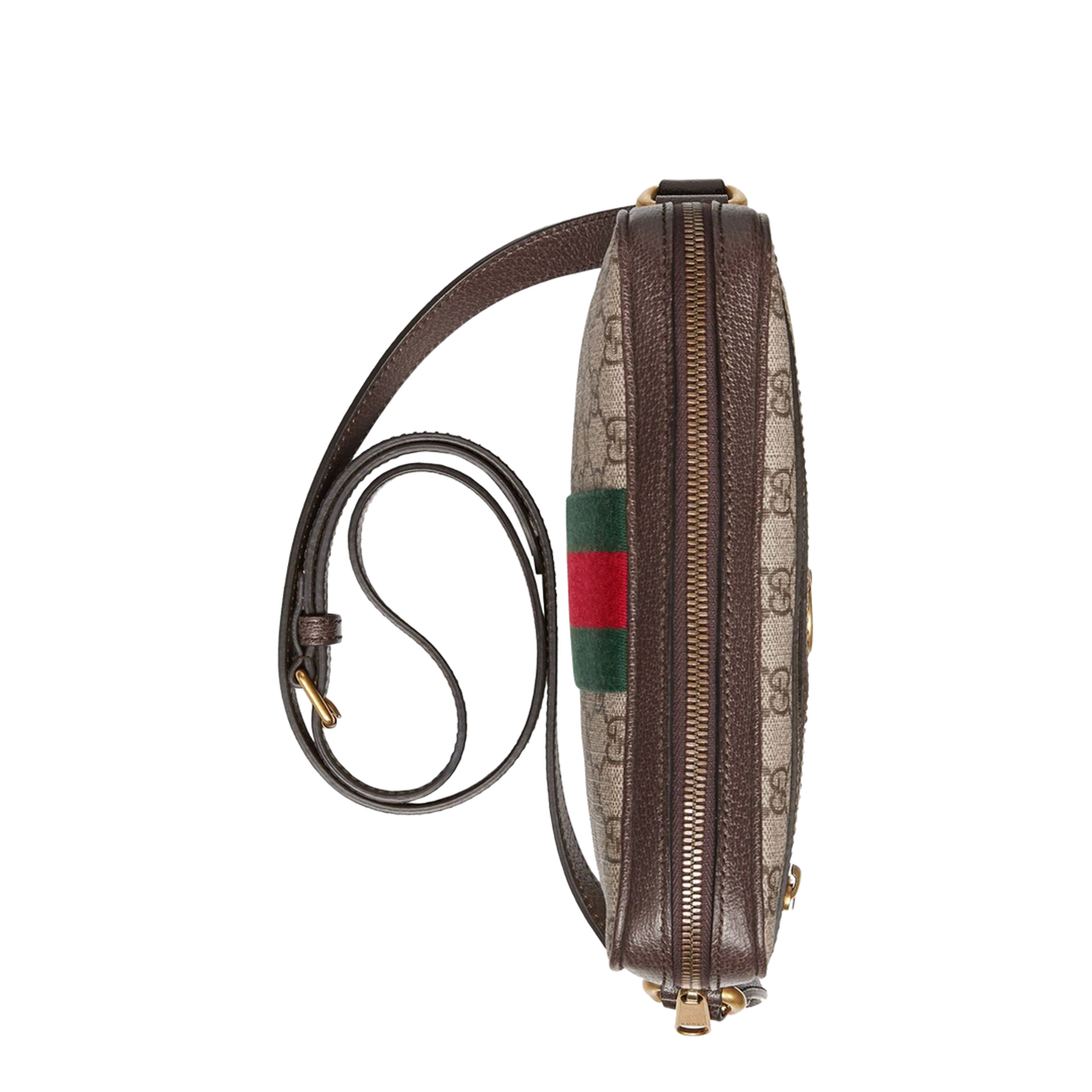 Ophidia Small Canvas Messenger Bag - Brown - Image 5