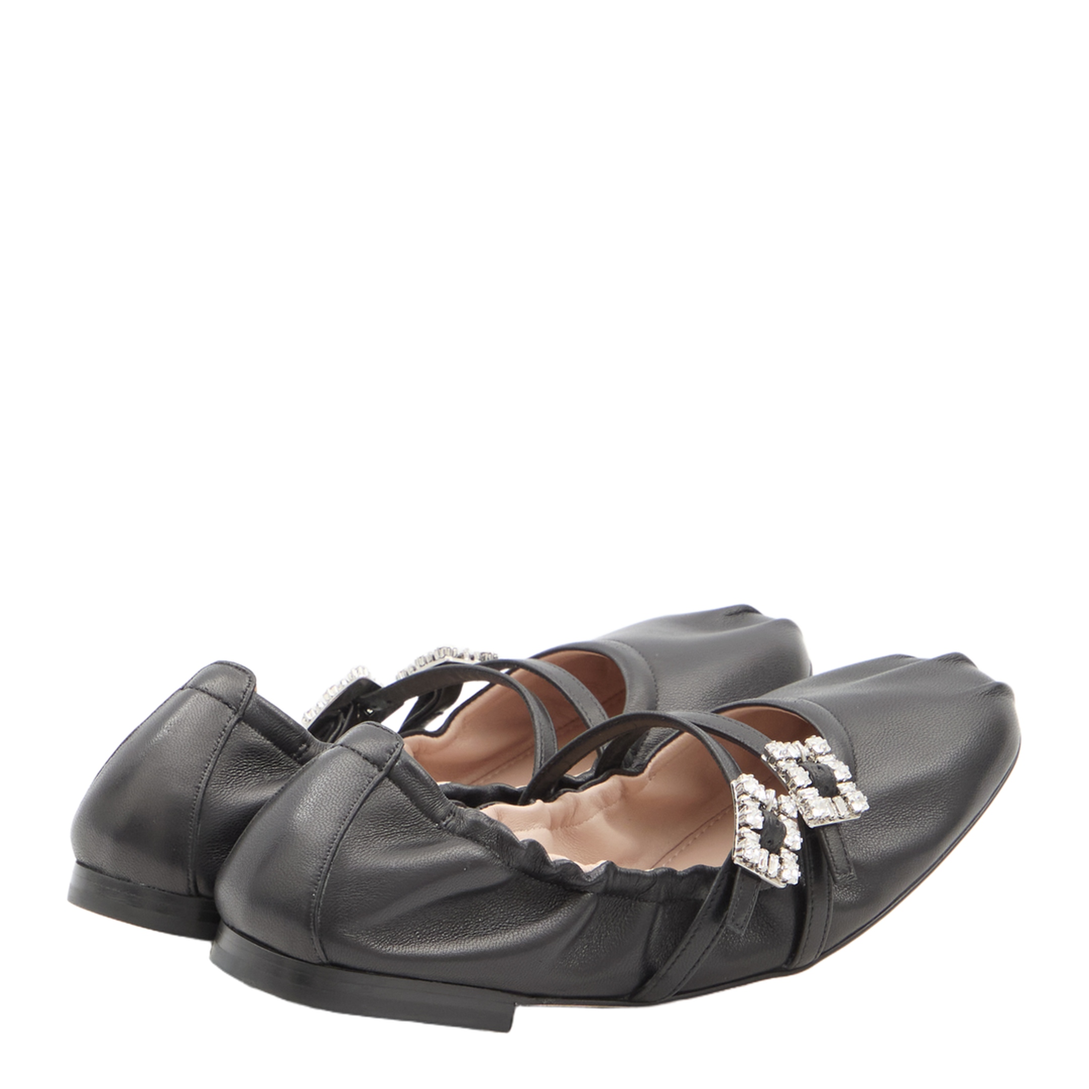Nappa Ballet Flats with Strass Buck - Image 3