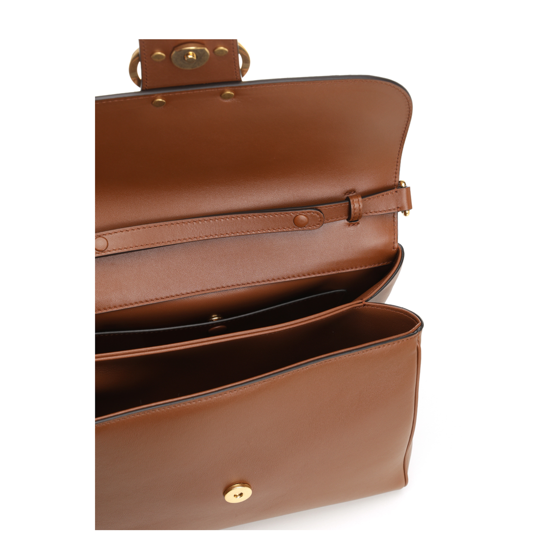 9to5 Large Smooth Calfskin Handbag - Tobacco - Image 4