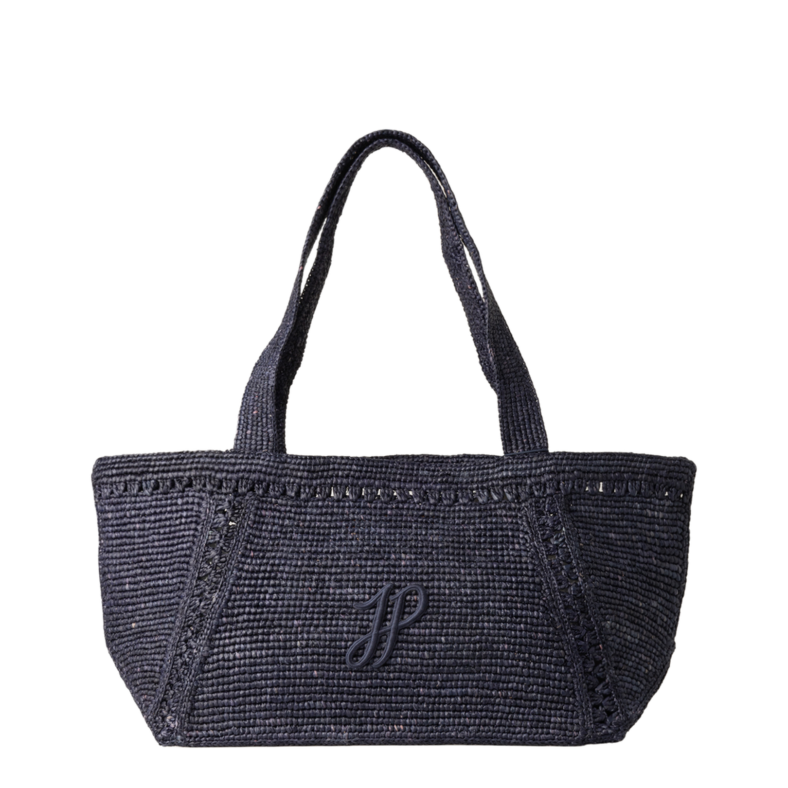 Le Patou 25 Calf Leather Shoulder Bag - Navy Black - Image 1