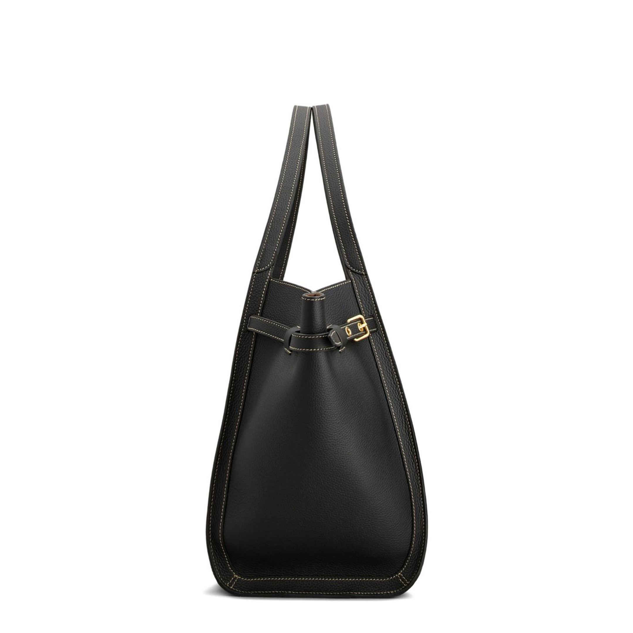 Medium Calfskin Shopping Bag - Black - Image 4