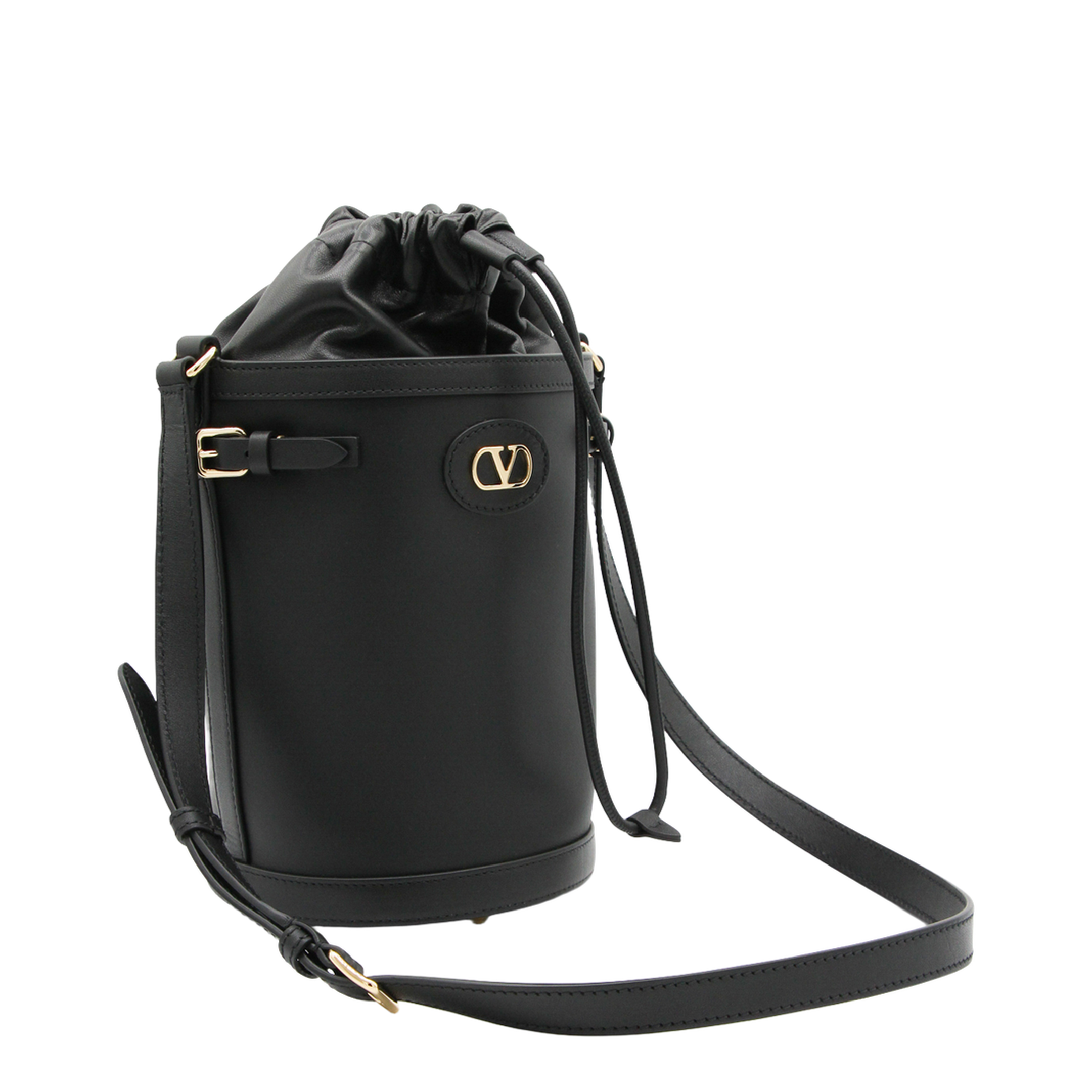 Antibes Bucket Bag Medium Leather - Black - Image 3