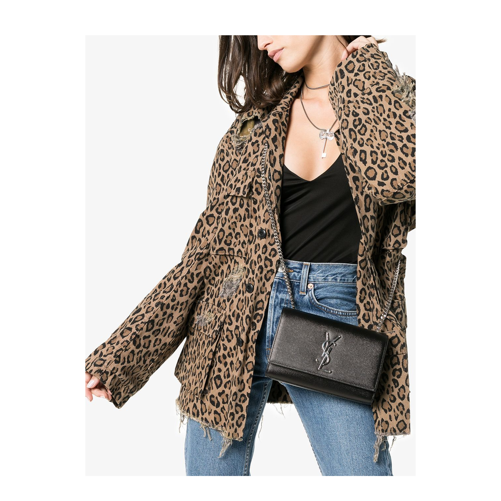 Kate Small Leather Crossbody Bags - Black - Image 4