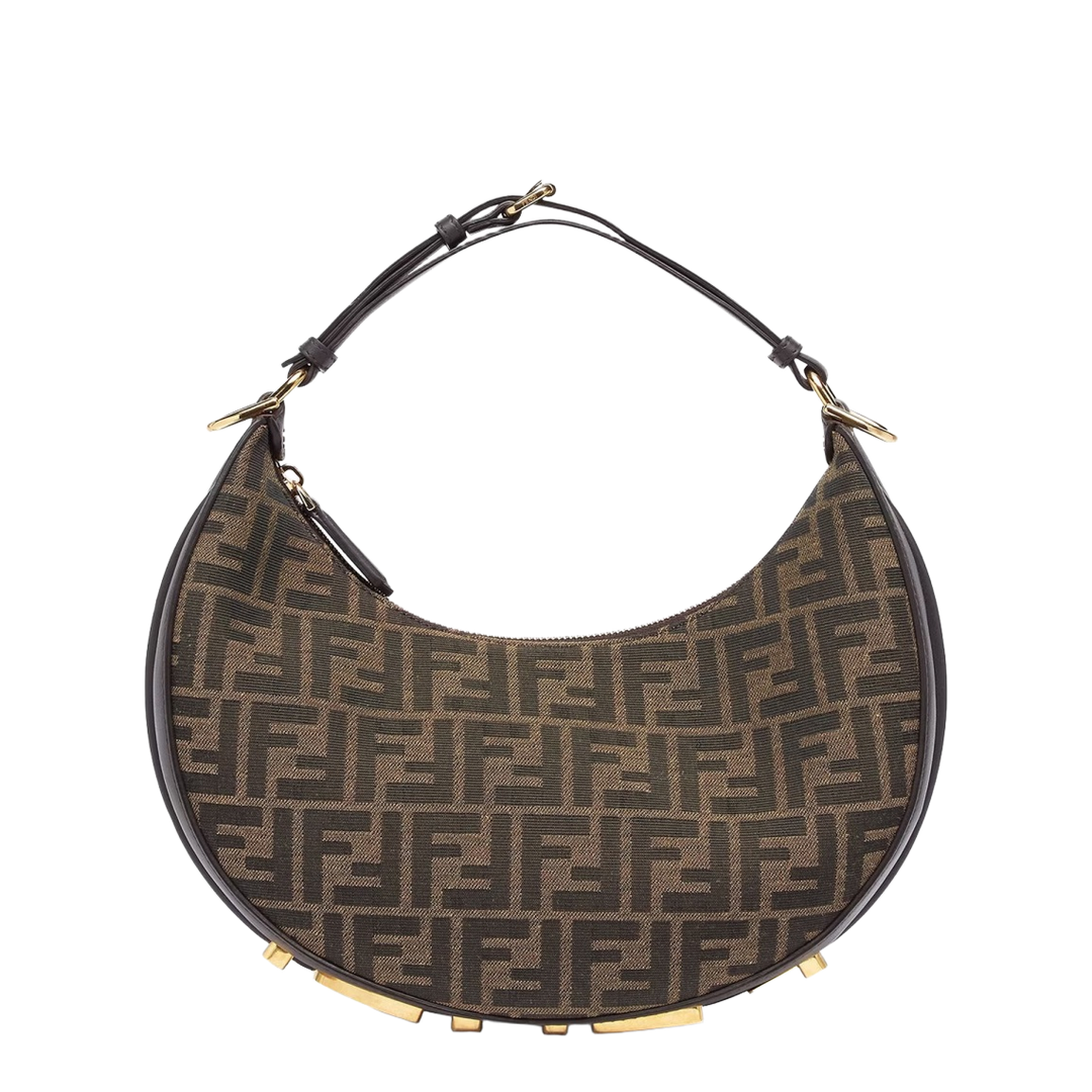 Fendigraphy Leather Shoulder Bags - Brown - Image 3