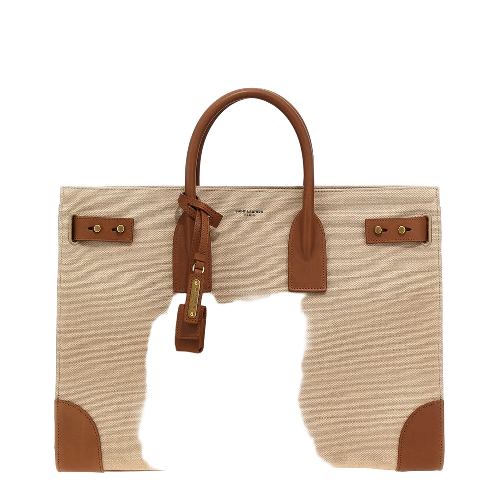 Sac de Jour Large Canvas Tote Bags - Beige - Image 5