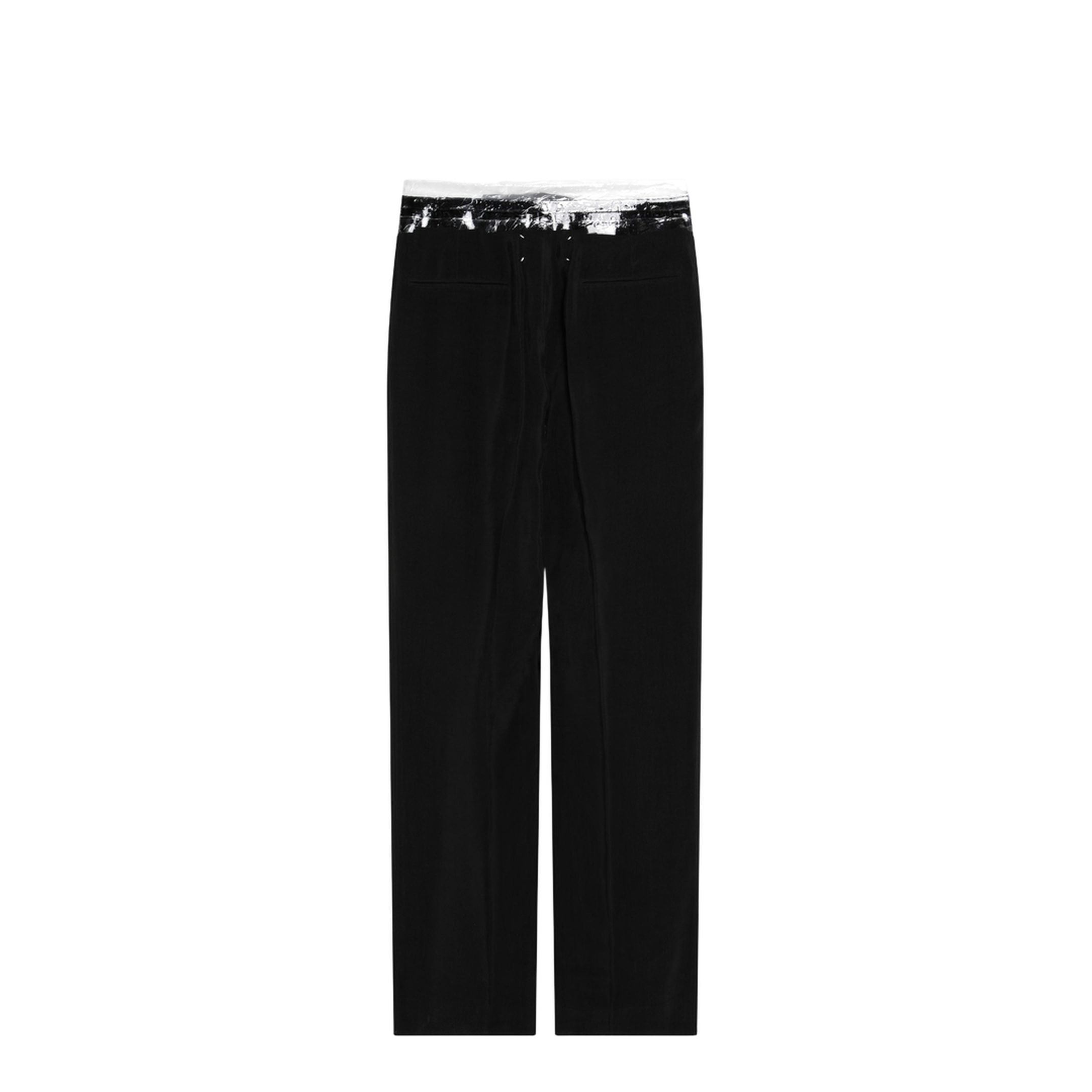 Black Pants With Tape-Detail Waistband - Image 2